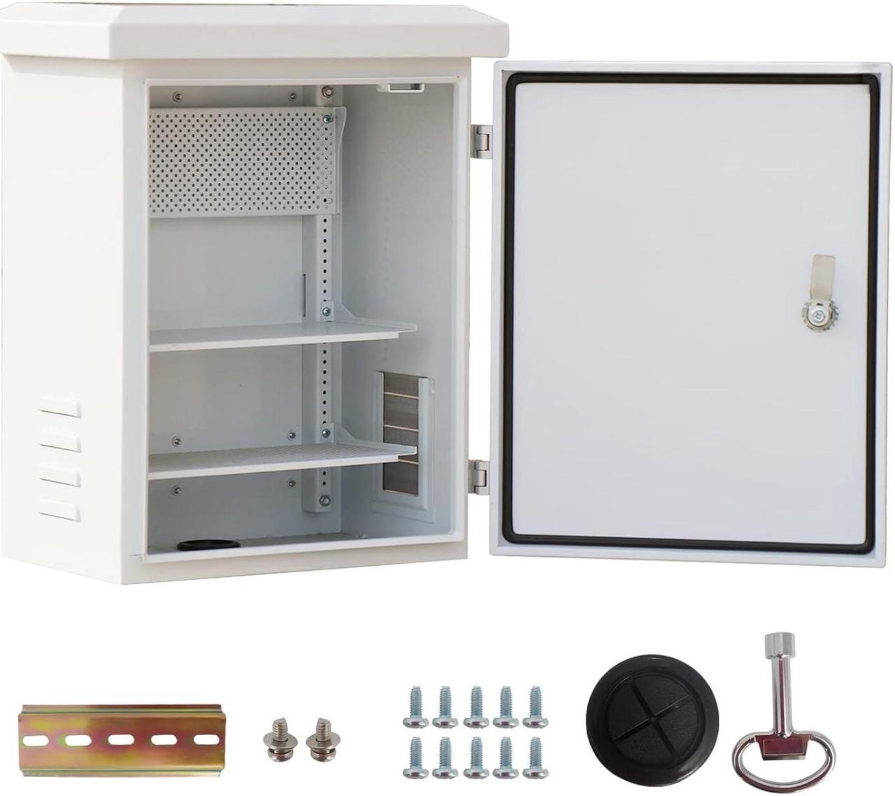 Main image of Metal Electrical Box Enclosure, Steel Electrical Box, IP Weatherproof Box for Outdoor Electronics, NEMA Enclosure Outdoor, Projector Box Enclosure for Electronics 20x16x12
