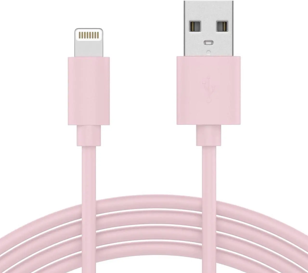 Main image of TALK WORKS Fast-Charge Lightning Cable - MFi-Certified for Apple iPhone 13, 12, 11 Pro/Max/Mini, XR, XS/Max, X, 8, 7, 6, 5, SE, iPad, AirPods, Watch - 10ft Long Fast Charger, Heavy-Duty Cord, Pink
