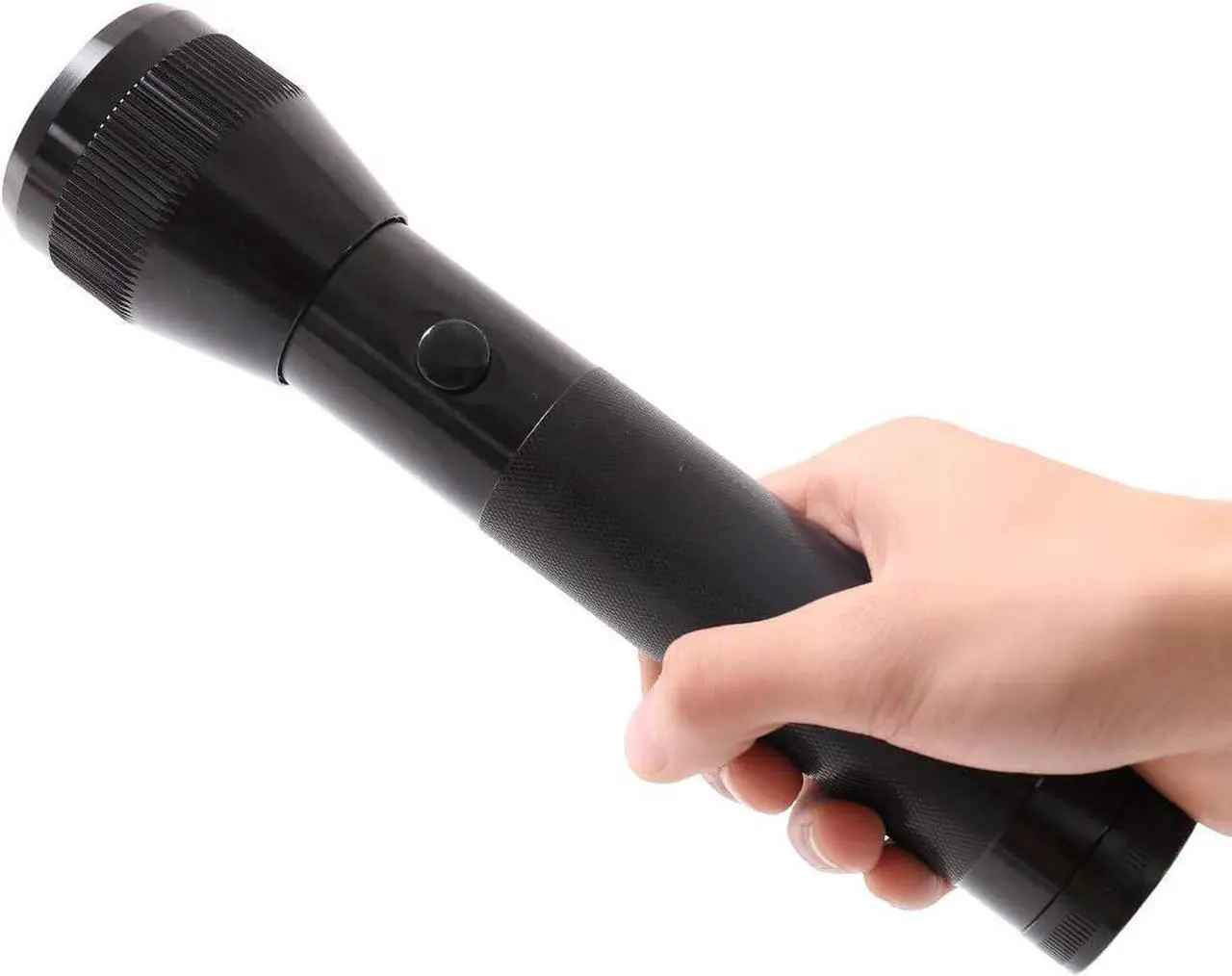 Alt view image 6 of 6 - KunHe 2 Pack Heavy Duty 2 D Cell Battery LED Big Flashlights High Lumens Single Mode Flashlight