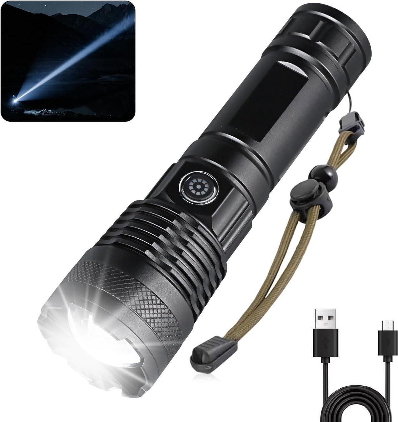 Main image of Rechargeable Led Flashlights High Lumens, 250000 Lumens Super Bright Tactical Flashlight, Handheld Powerful Flashlights for Emergencies, Camping, Hiking