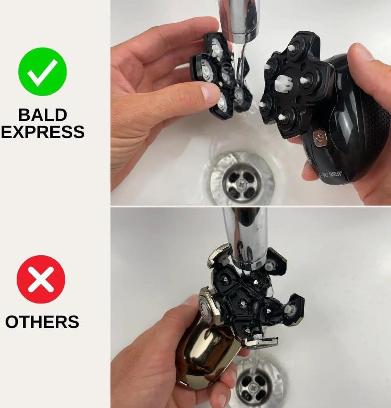 Alt view image 7 of 7 - The Bald Express Electric Head Shavers for Bald Men - The Bald Brothers - 5 in 1 Mens Cordless Grooming Kit | Electric Shaving for Bald Men | USB Charge | Skull Shaver for Men
