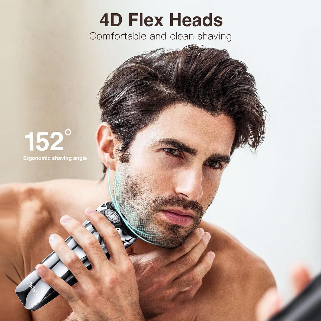 Alt view image 5 of 7 - Electric Razor for Men, Mens Electric Shavers, Wet & Dry Shaver with Pop-up Trimmer, USB-C Rechargeable Waterproof Portable Shaver with LCD Display/Travel Organizer/Travel Lock Ideal Men Gift