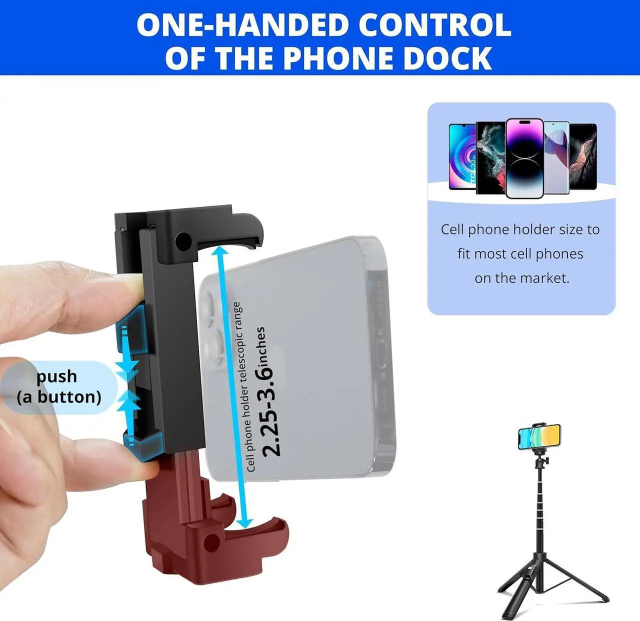 Alt view image 6 of 7 - BZE Selfie Stick,Long Extendable Selfie Stick Tripod,Phone Tripod with Wireless Remote Shutter,Group Selfies/Live Streaming/Video Recording Compatible with All Cellphones
