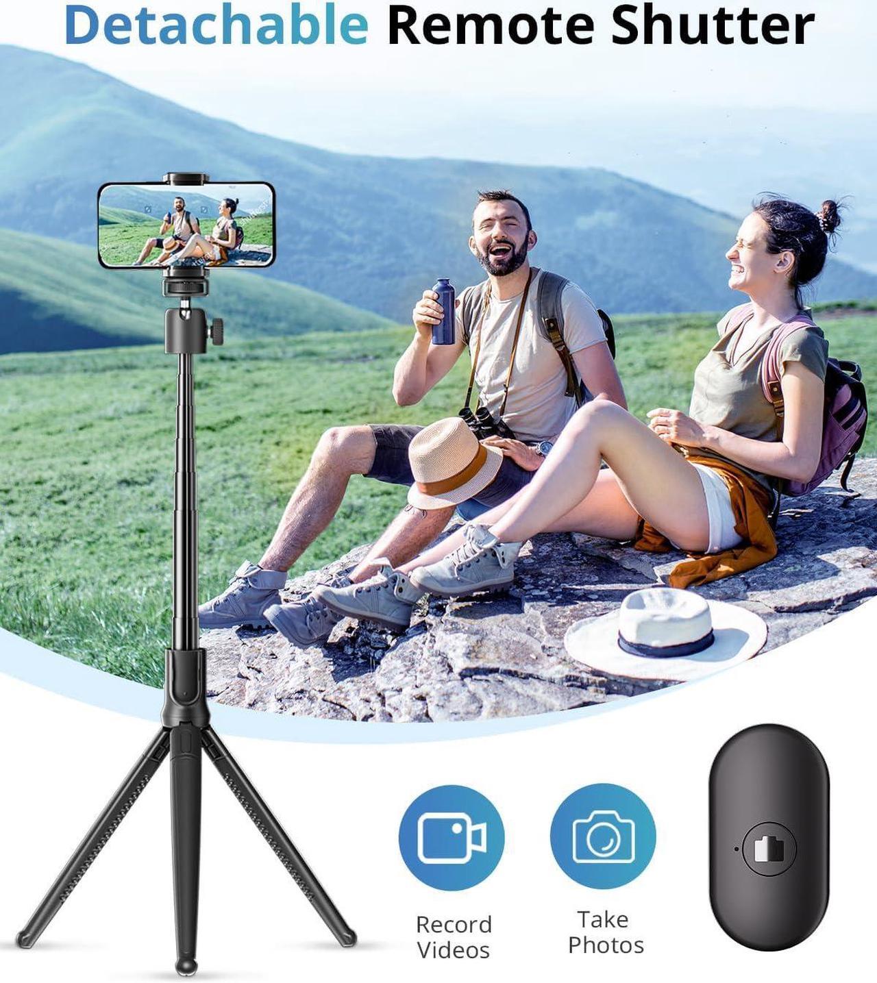 Alt view image 6 of 6 - UBeesize Extendable Phone Tripod, Flexible Tripods with Remote, 3 in 1 Selfie Stick with Gopro Mount, iPhone Stand for Recording, Volgging, Live Streaming Fit for Cell Phones, Canon Sony Cameras