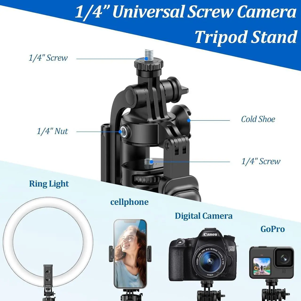 Alt view image 6 of 7 - 80 Phone Tripod Tripod for iPhone & Selfie Stick Tripod Stand with Remote 2 Lights All-in-1 360° Rotating Portable Travel Phone Tripod Stand for Cell Phone iPhone Android Camera Black