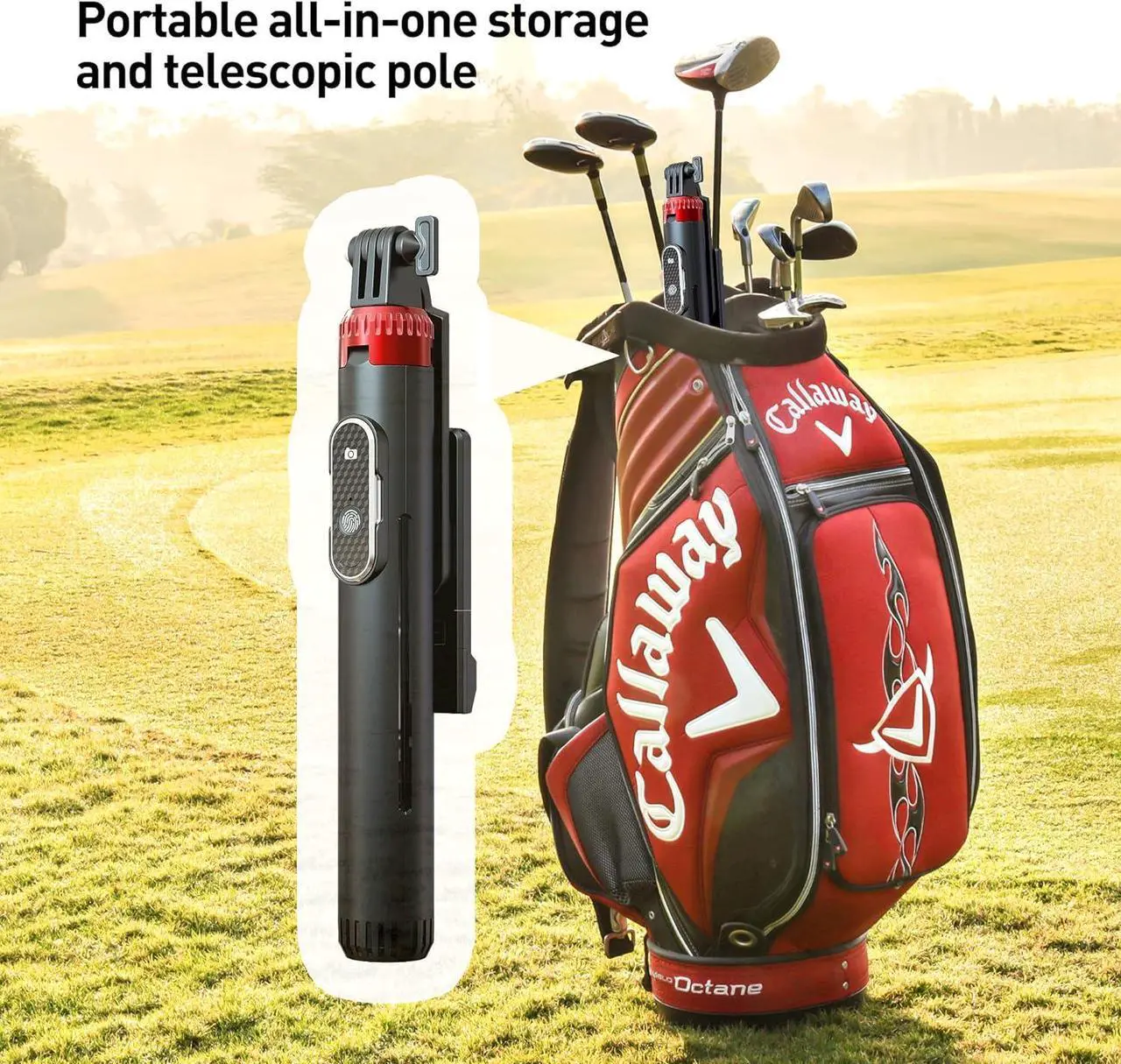 Alt view image 6 of 7 - 62" Phone Tripod & Selfie Stick for Golf Training, Extendable Cell Phone Tripod Stand with Wireless Remote and Phone Holder, Golf Training Aid - Compatible with iPhone Android iPhone