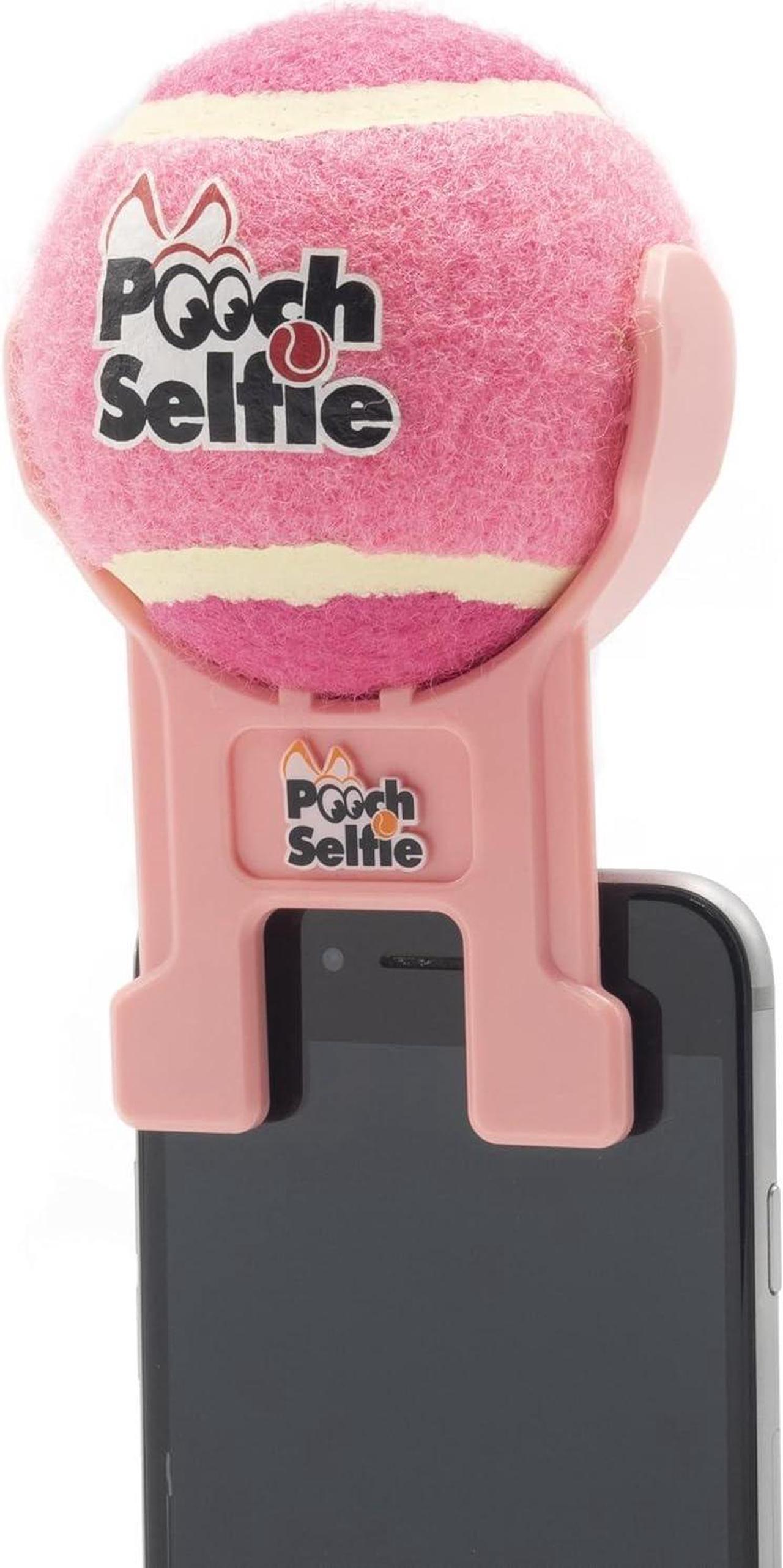 Alt view image 3 of 3 - Cell Phone Dog Universal Selfie Stick, Dog Training, Tennis Ball for Dogs Photos, Pet Selfie Tool Get Your Pooches Attention (AS SEEN ON Shark Tank) (Pink)