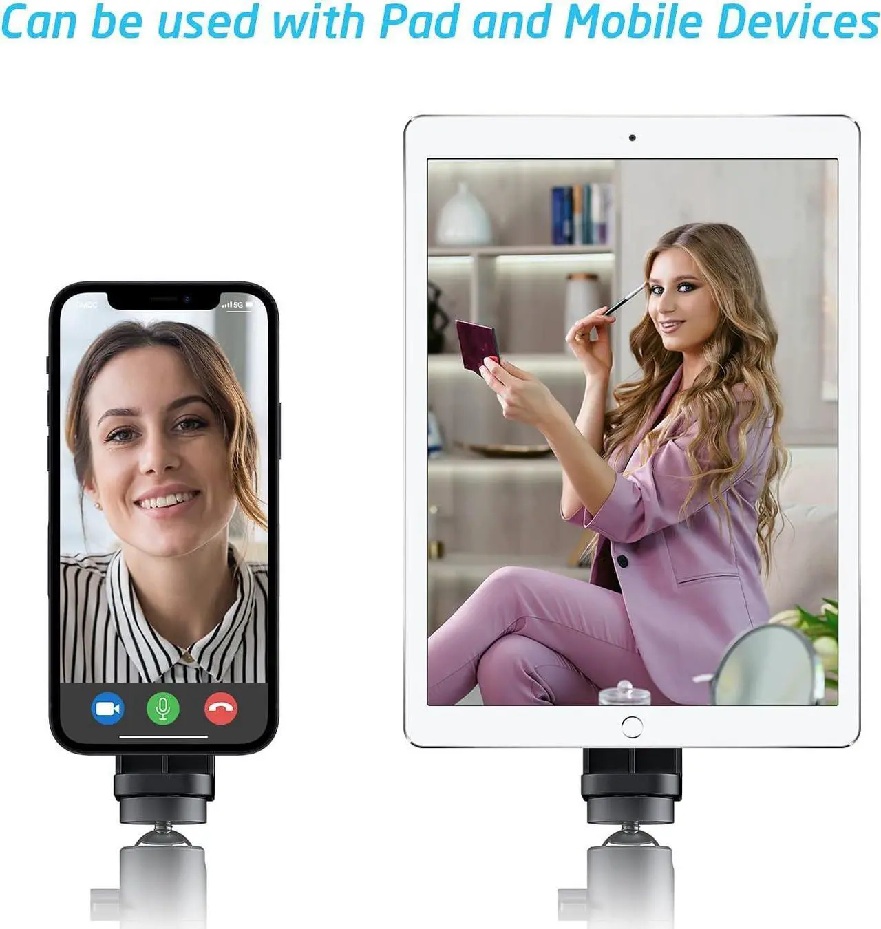 Alt view image 3 of 7 - WixGear Magnetic Tripod Mount Strong Phone Holder for Tripod Compatible with iPhone and Android Devices Black