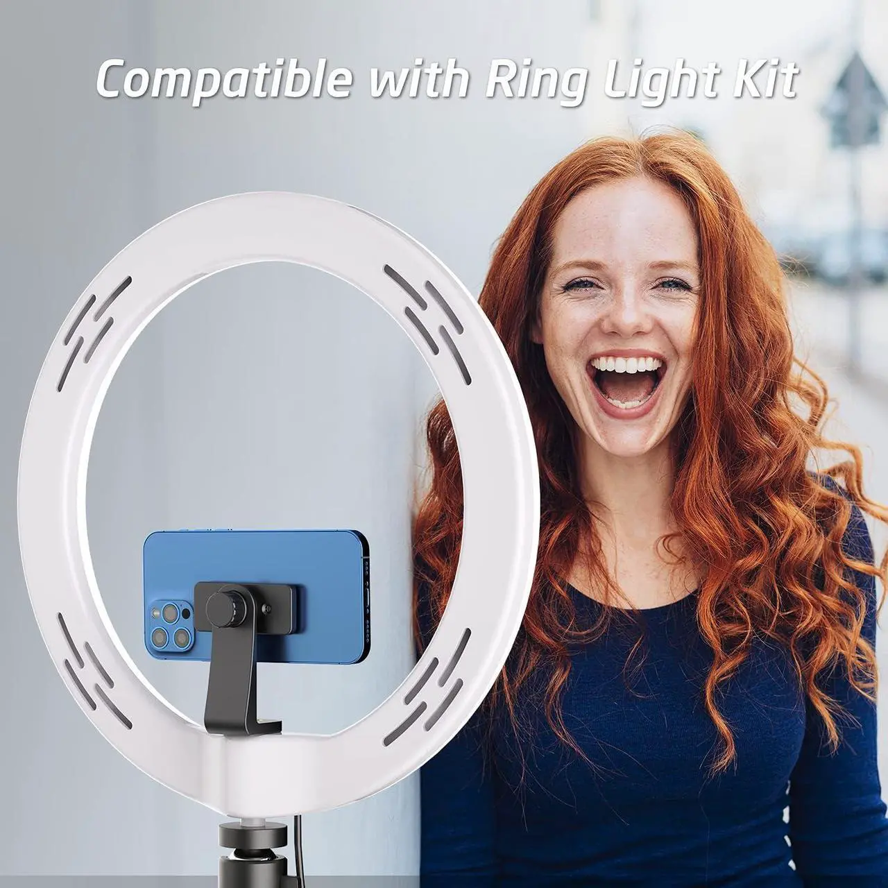 Alt view image 2 of 7 - WixGear Magnetic Tripod Mount Strong Phone Holder for Tripod Compatible with iPhone and Android Devices Black