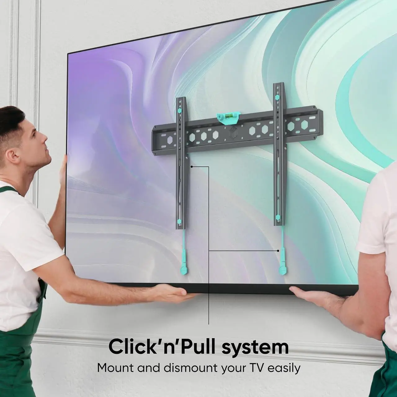 Alt view image 4 of 7 - ONKRON Fixed TV Wall Mount for 43-85 Inch Screen up to 150 lbs - Flat to Wall TV Mount Low Profile 75x75-600x400 VESA Ultra Thin TV Wall Mount Slim/Flush Wall Mount TV Bracket Flat Black