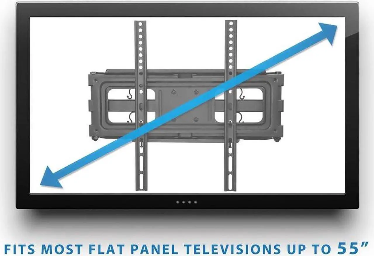 Alt view image 4 of 7 - Mount-It! Full Motion TV Wall Mount | Dual Arm Articulating TV Mount | Low Profile Flat Screen Bracket with Tilt and Swivel | Fits 32-55 Inches TV, VESA Compatible up to 400 x 400mm | 88 Lbs Capacity