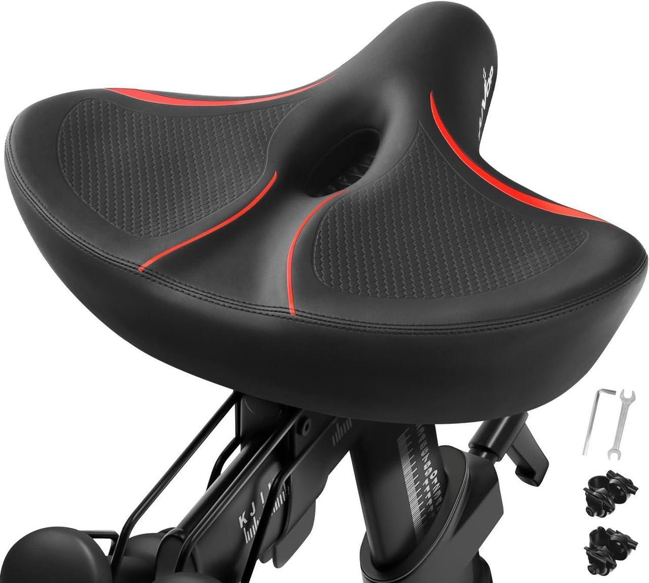 Main image of Oversized Bike Seat for Peloton Bike & Bike+, Comfort Bicycle Seat Replacement for Men & Women, Extra Wide Bike Saddle Compatible with Peloton, Echelon, Exercise, Electric, Cruiser Bikes