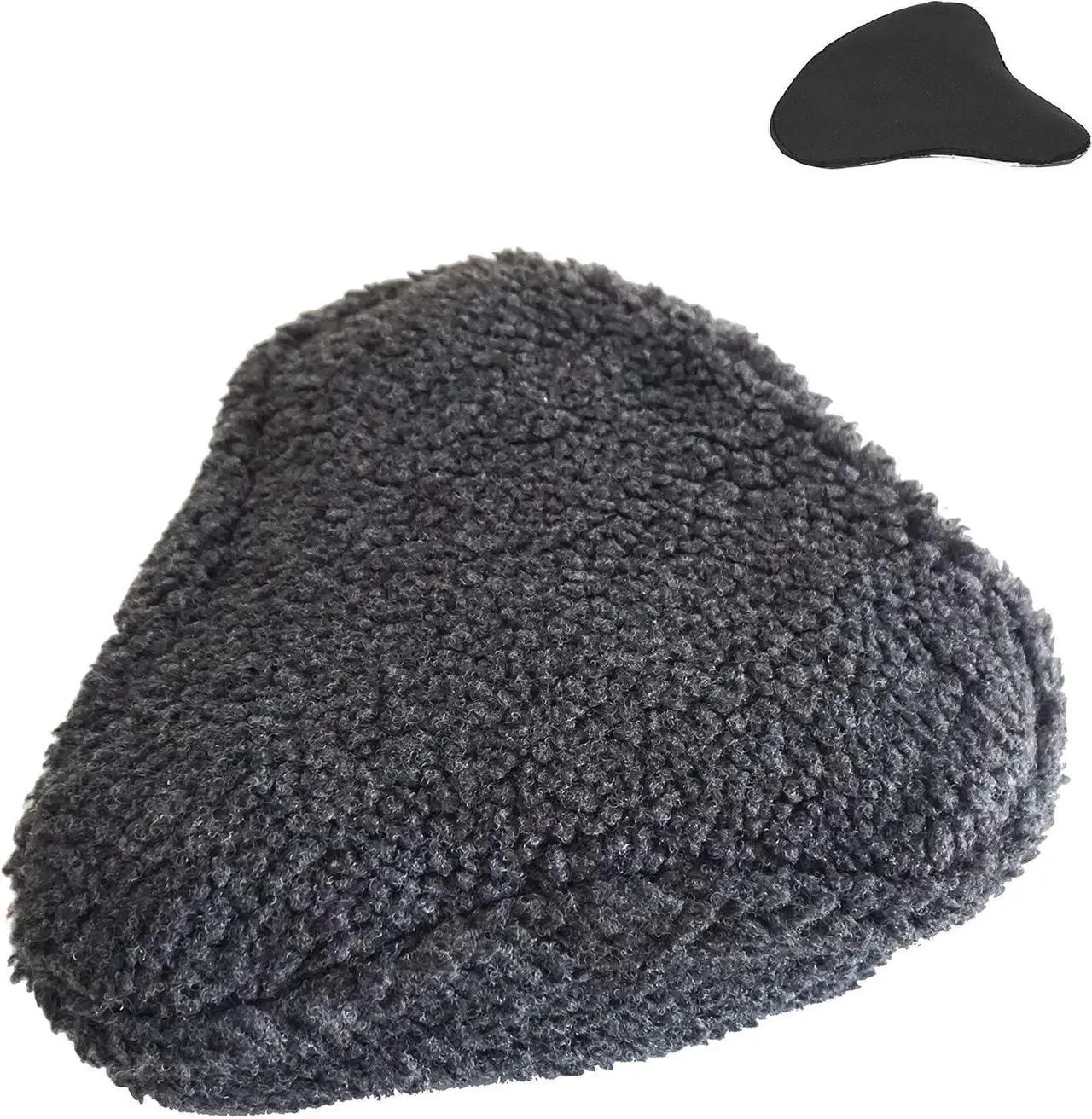 Main image of Imitation Sheepskin Bicycle Seat Cover & Gel Padding - for Wide Seat Spin Bike, Cruiser Exerciser - Imitation Wool/Fleece/Fur Cushion Cover & Removable Gel Insert