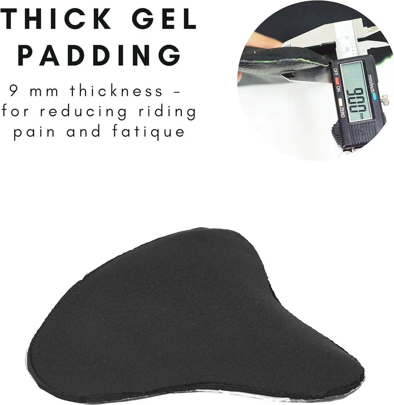 Alt view image 4 of 6 - Imitation Sheepskin Bicycle Seat Cover & Gel Padding - for Wide Seat Spin Bike, Cruiser Exerciser - Imitation Wool/Fleece/Fur Cushion Cover & Removable Gel Insert