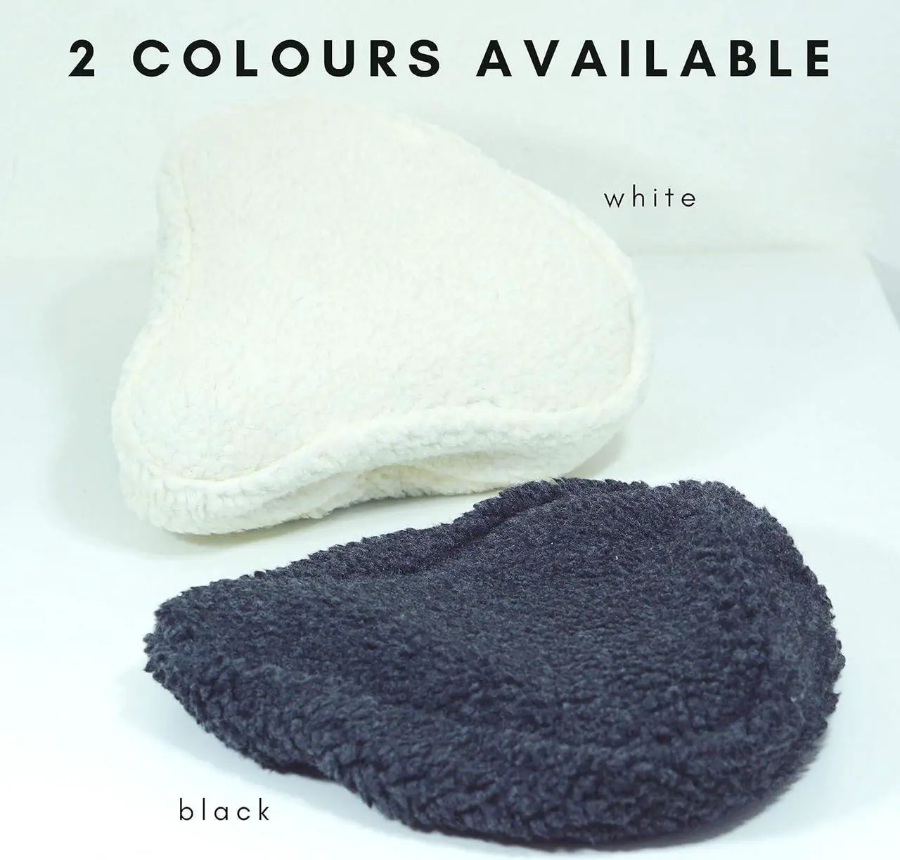 Alt view image 6 of 6 - Imitation Sheepskin Bicycle Seat Cover & Gel Padding - for Wide Seat Spin Bike, Cruiser Exerciser - Imitation Wool/Fleece/Fur Cushion Cover & Removable Gel Insert