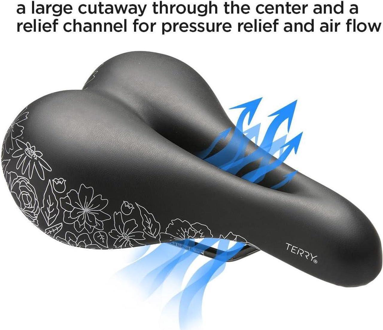 Alt view image 3 of 7 - Bike Saddle Womens Cite X Gel Saddle, Bicycle Seat for Women, Wide Comfortable Shock-Absorbing Gel Bike Seat with Center Cutaway