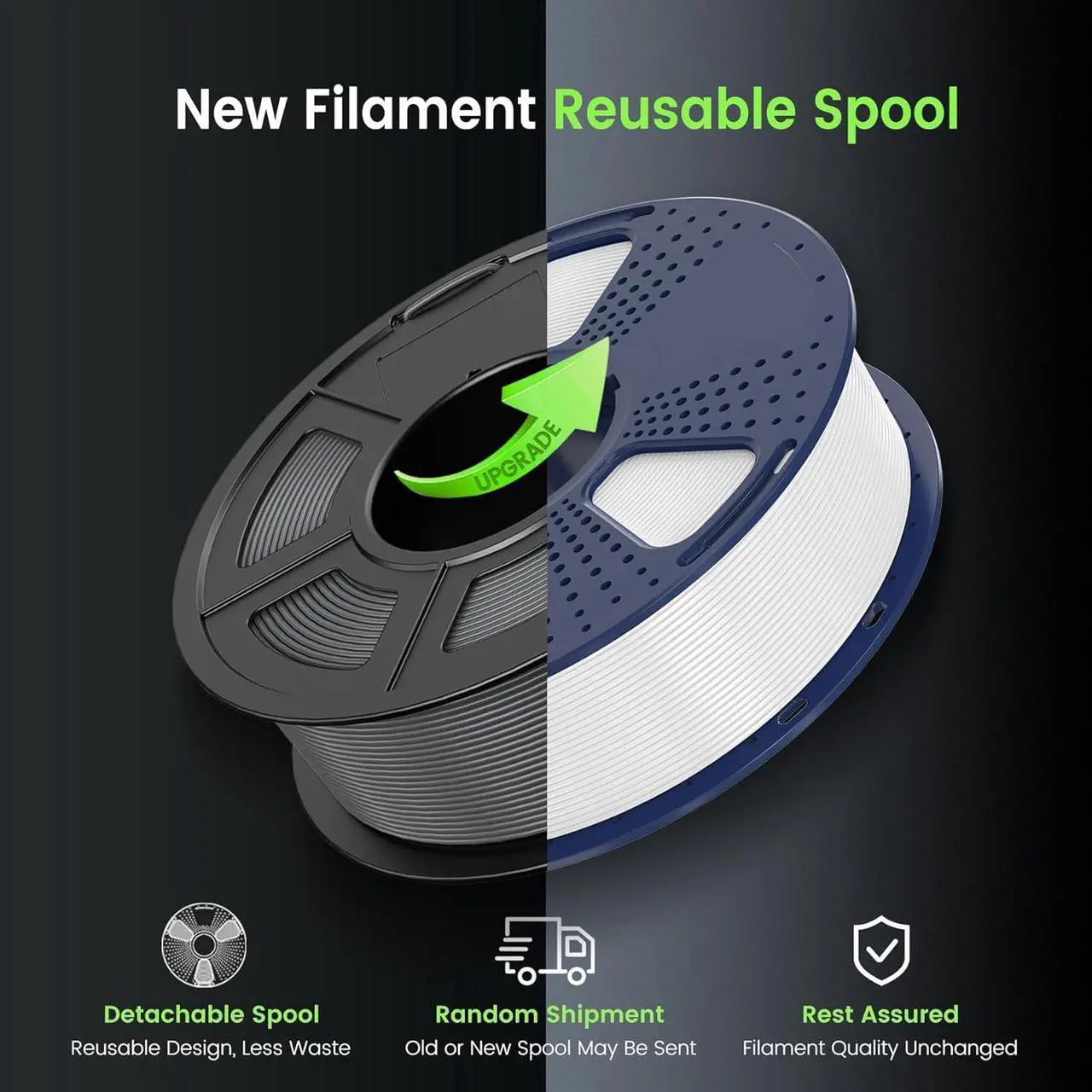 Alt view image 6 of 7 - SUNLU PLA 3D Printer Filament PLA Filament 1.75mm, Neatly Wound PLA 3D Printing Filament, Dimensional Accuracy +/- 0.02 mm, Fit Most FDM 3D Printer, 1kg Spool (2.2lbs), Good for Lithophane, PLA White