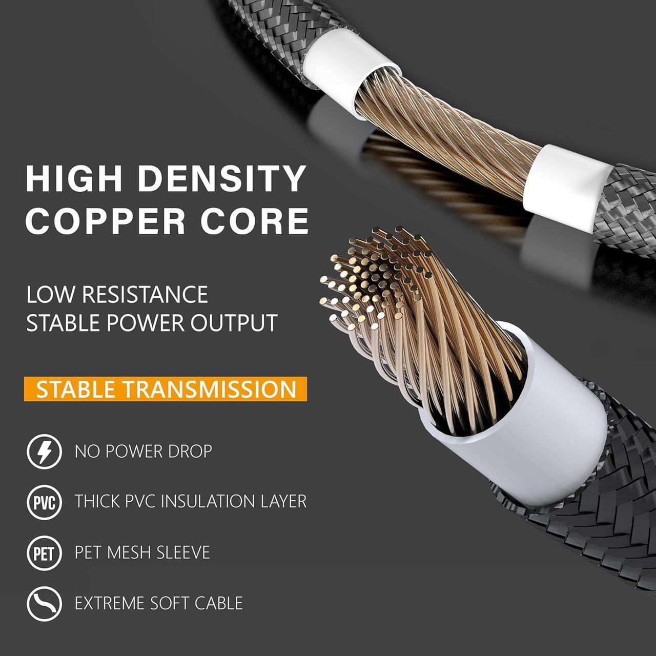 Alt view image 3 of 7 - EZDIY-FAB PSU Extension Cable Sleeved Custom Mod PC Power Supply Cable, Soft Nylon Braided with Comb Kit 24PIN/8PIN to 6+2Pin/ 8PIN to 4+4PIN-30CM 300MM - Black Grey