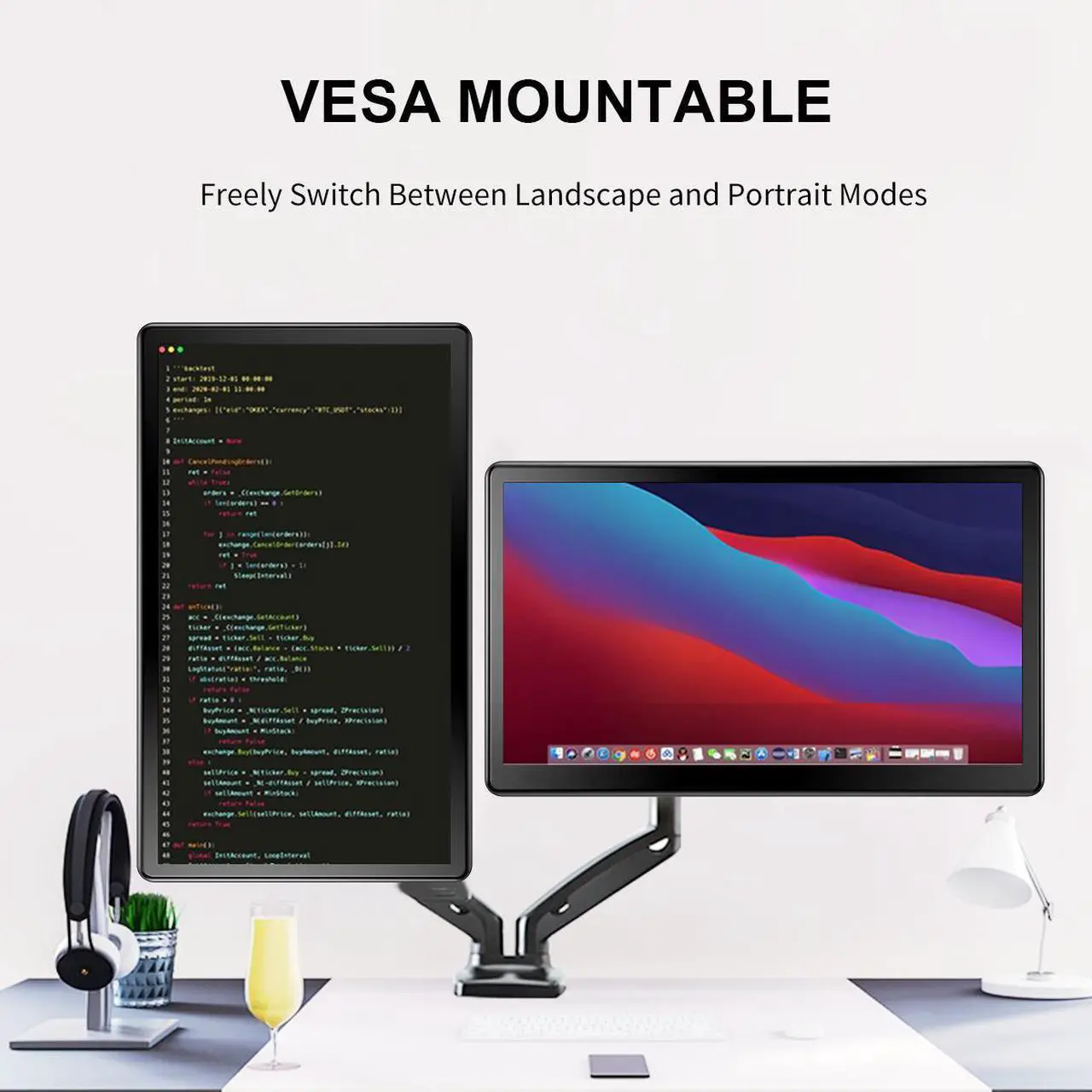 Alt view image 4 of 7 - Unew 15.6 inch Touchscreen Monitor 1080P IPS Screen Built-in Speakers Industrial with 75*75mm VESA HDMI DVI VGA For Office Game Second Monitor Laptop PC Phone PS4 PS5 Xbox Switch