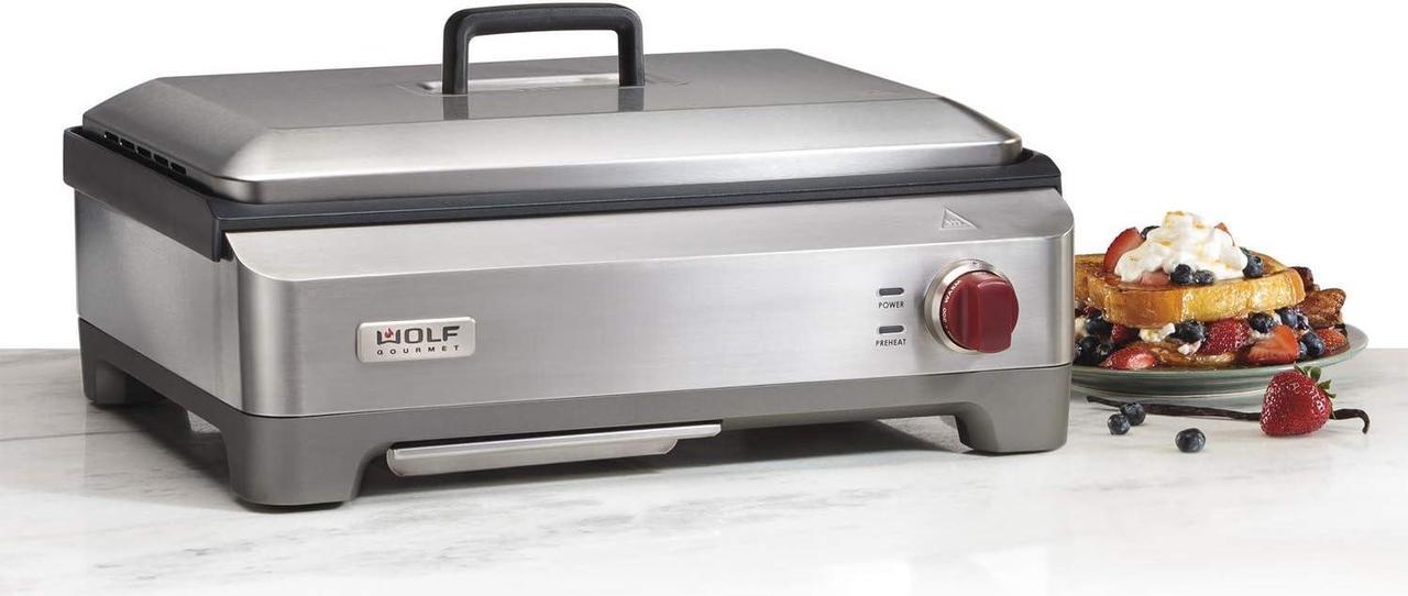 Alt view image 2 of 6 - Puck XL Reversible Grill Griddle, Oversized Removable Cooking Plate, Nonstick Coating, Dishwasher Safe, Heats Up to 400ºF, Stay Cool Handles