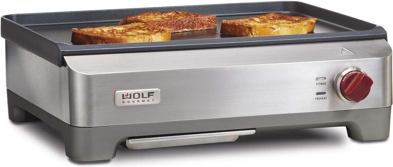 Alt view image 5 of 6 - Puck XL Reversible Grill Griddle, Oversized Removable Cooking Plate, Nonstick Coating, Dishwasher Safe, Heats Up to 400ºF, Stay Cool Handles