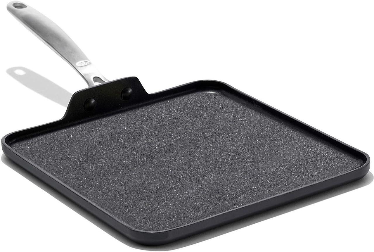 Main image of OXO Enhanced 11" Griddle Pan, PFAS-Free Ceramic Nonstick, Durable Hard Anodized Cookware, Scratch Resistant, Stainless Steel Handle, Good Grips, Dishwasher/Oven Safe, Black