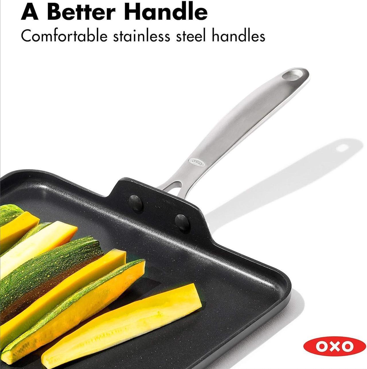 Alt view image 4 of 6 - OXO Enhanced 11" Griddle Pan, PFAS-Free Ceramic Nonstick, Durable Hard Anodized Cookware, Scratch Resistant, Stainless Steel Handle, Good Grips, Dishwasher/Oven Safe, Black