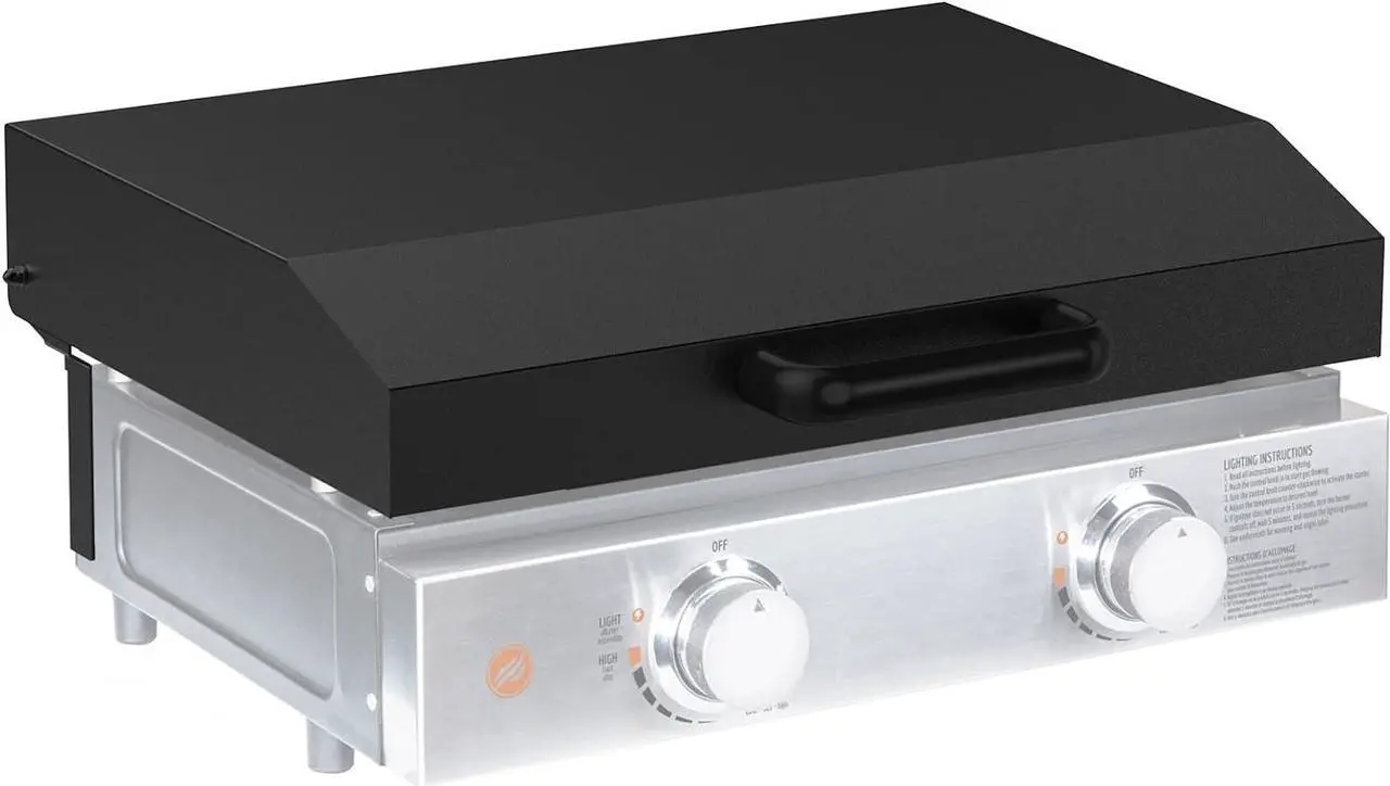 Stanbroil Hard Cover Hood 5011 Griddle Hood for Blackstone 22 Inches Table Top Griddle with Rear Grease, Black