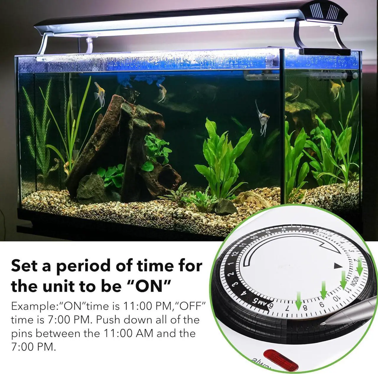 Alt view image 4 of 7 - BN-LINK 8 Outlet Surge Protector with Mechanical Timer (4 Outlets Timed, 4 Outlets Always On) - White