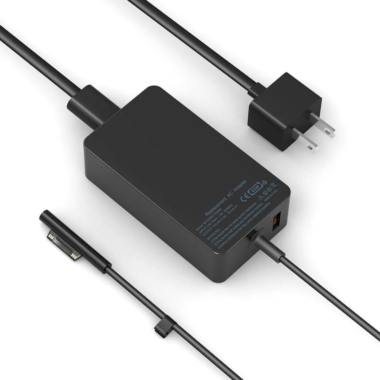 Main image of 65W Surface Pro Laptop Charger- Surface Pro Charger for Windows Surface Laptop 6 5 4 3 2 1  Surface Pro10 9 8 7+ 7 6 5 4 3 X Surface Book3 2 1 Surface Go Tablet Support 44W 36W 10FT