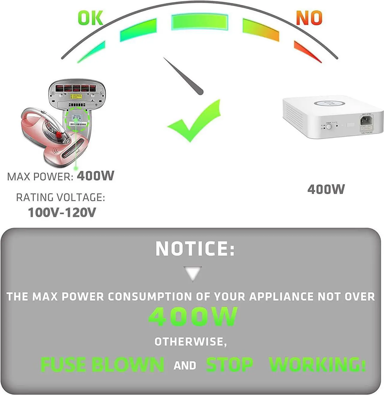 Alt view image 2 of 7 - Step Down Voltage 220v to 110v Converter, Travel Power Voltage Converter 220V to 110V 500W, Good Transformer for Overseas, Step Down Converter 220V to 110V - US to Europe Voltage Converter