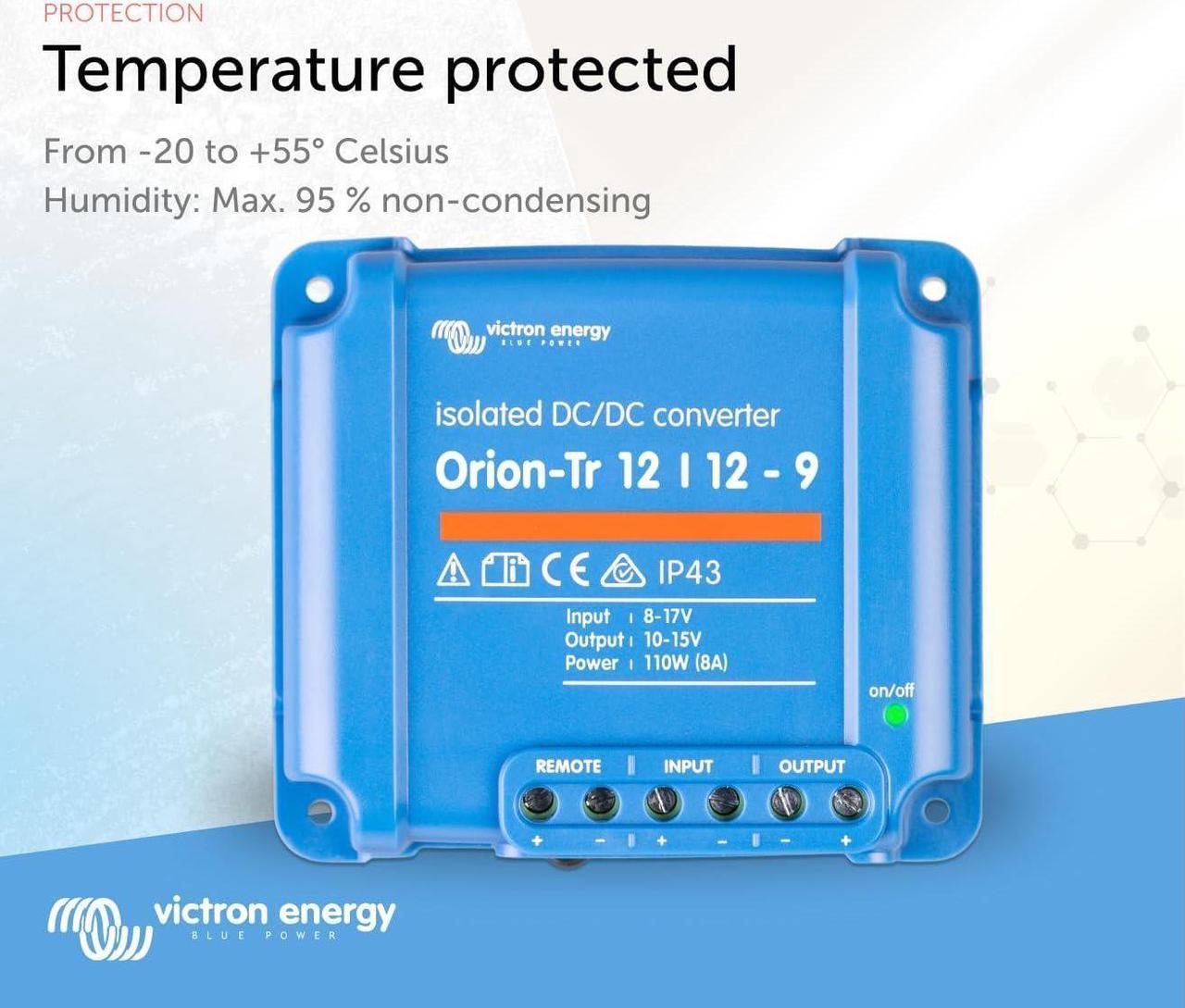 Alt view image 4 of 6 - Victron Energy Orion-Tr DC to DC Converter - 12/12-Volt 9 amp 110-Watt - IP43 Protected - for Dual Battery Systems - Isolated