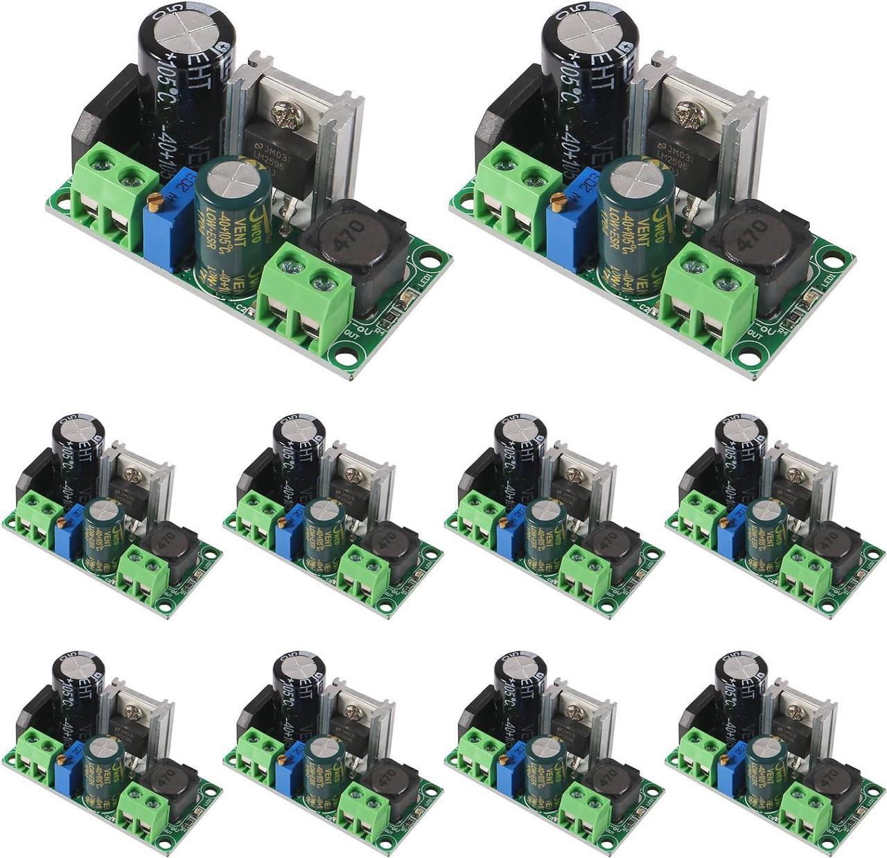 10PCS AC/DC to DC Step Down Buck Converter AC 5-30V DC 5-48V 24V 36V 48V to DC 2.5-35V 12V Voltage Regulator Board 2A Adjustable Volt Power Supply Module