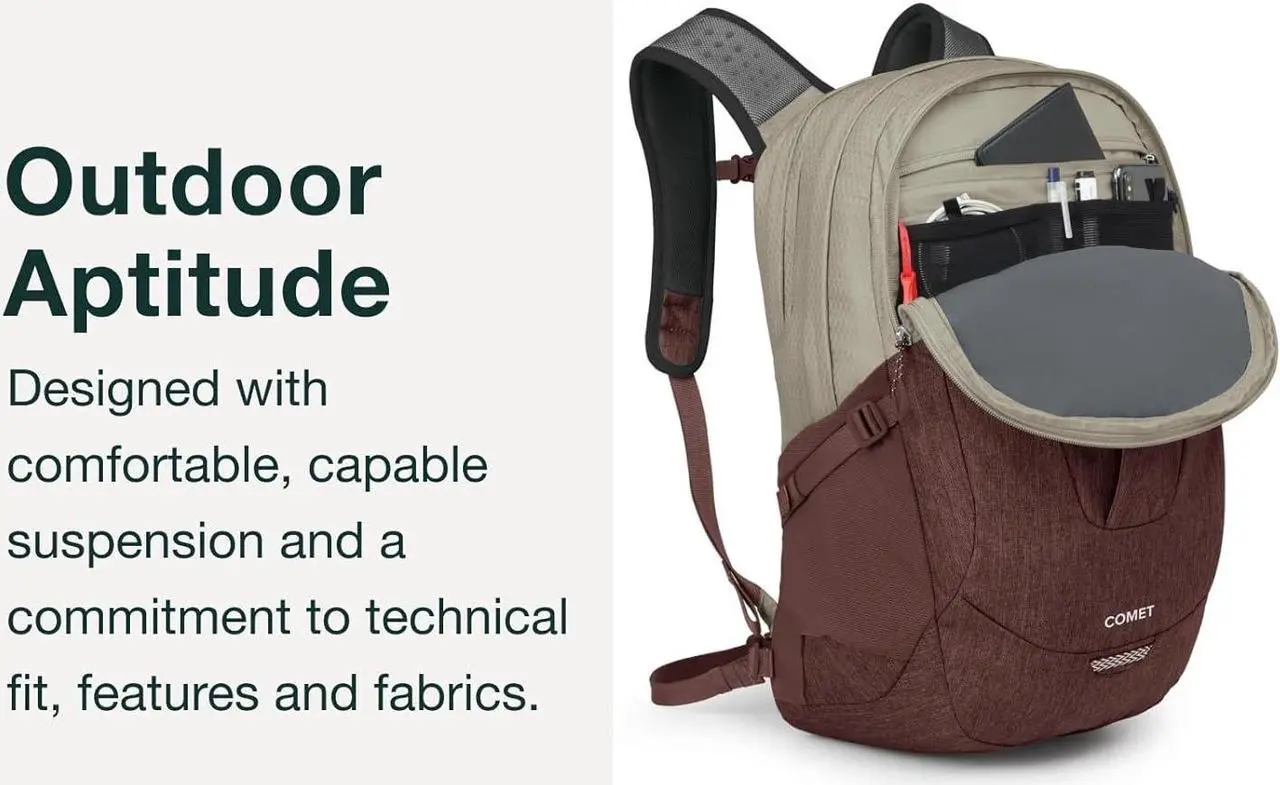 Alt view image 6 of 7 - Osprey Comet Laptop Backpack, Black