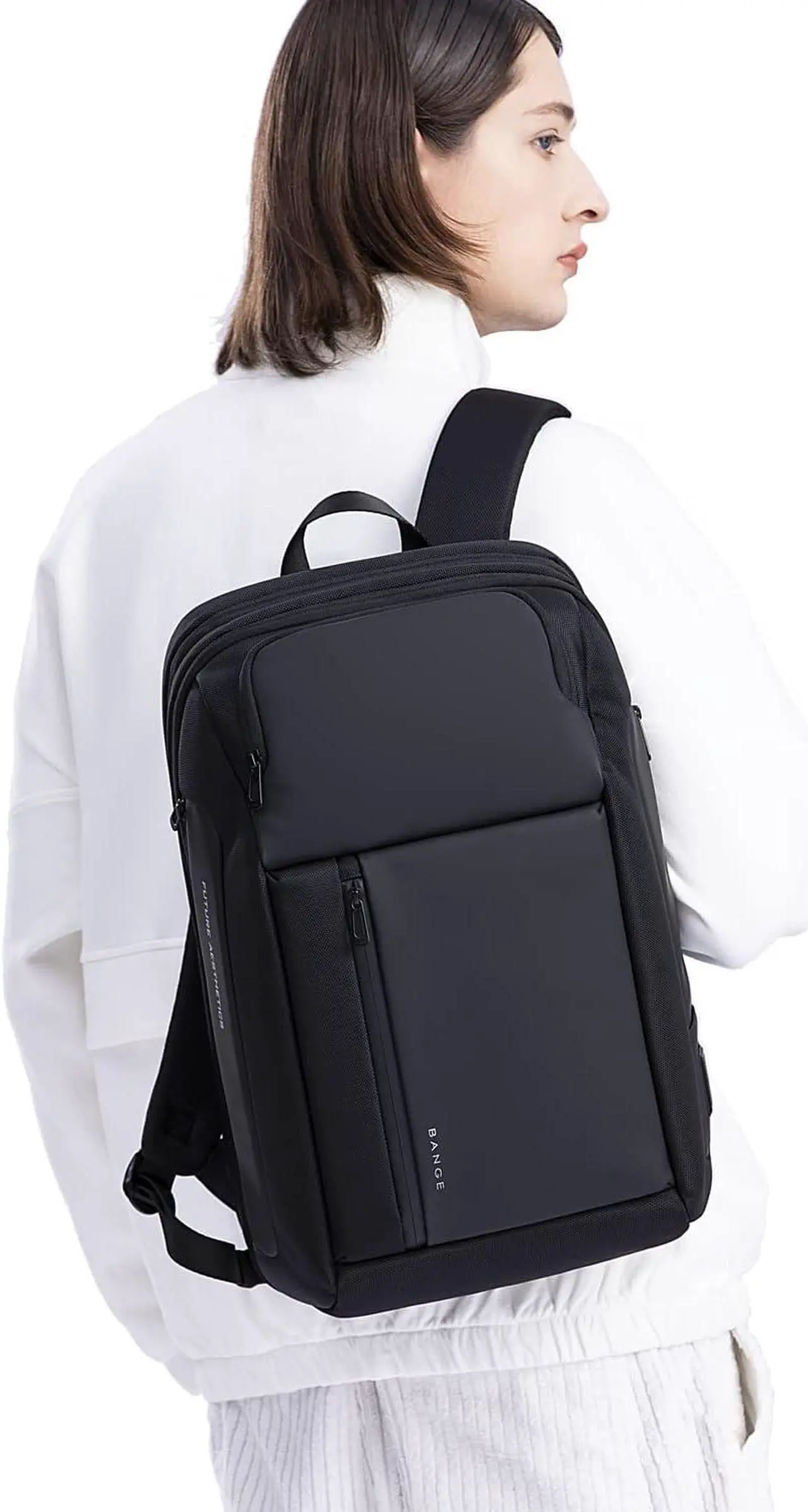 Alt view image 7 of 7 - BANGE Travel Backpacks, Overnight Laptop Carry-On Backpack for Airplanes, Waterproof 15.6 inch Laptop Backpack for Men and Women
