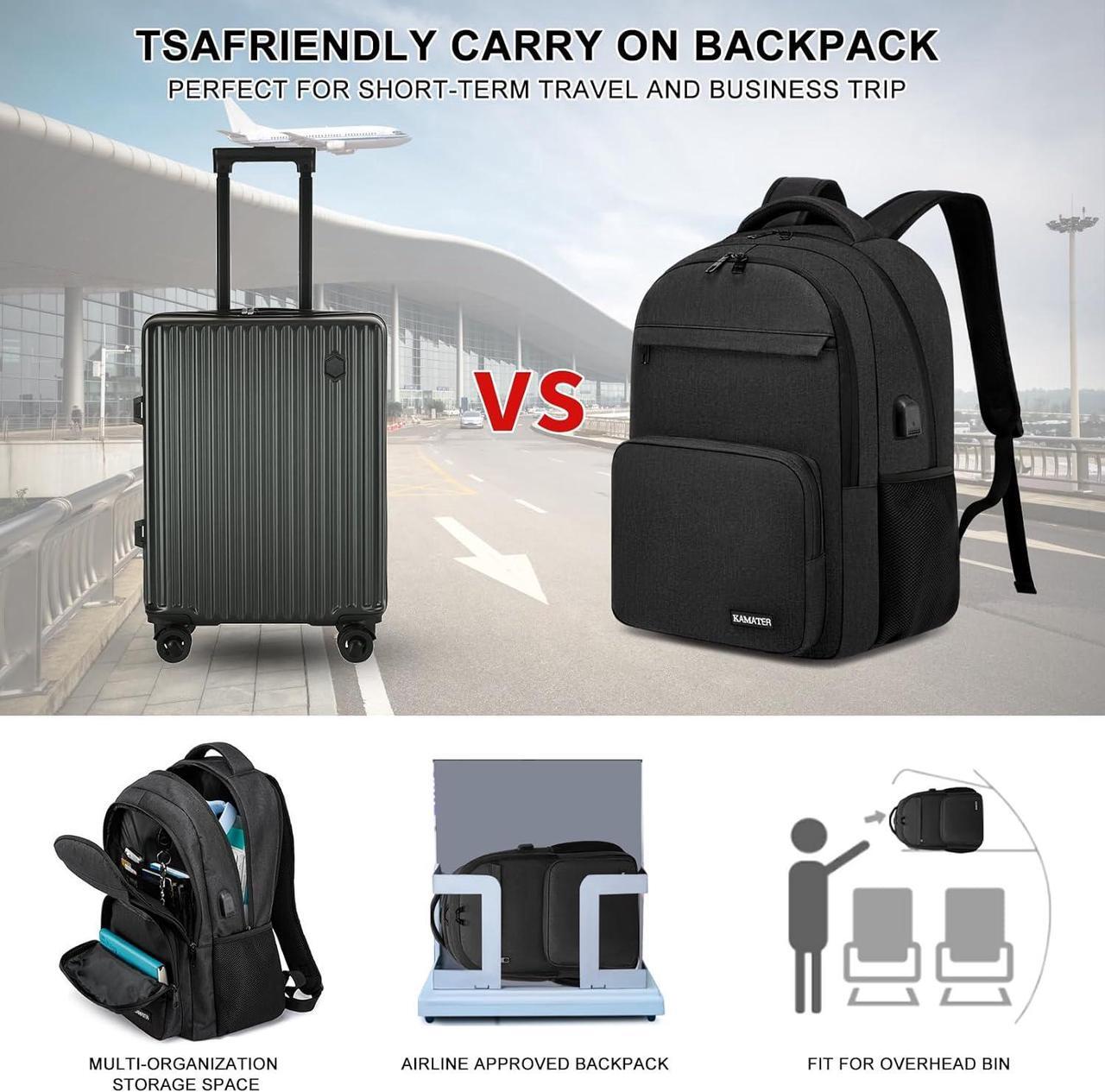 Alt view image 6 of 7 - Black Backpack for School, School BackPack for Teens,Boys and Girls,Students, with 15.6 inch Laptop Bookbags for Middle school,Large Back Pack with Compartments for Men & WomenONLY BACKPACK