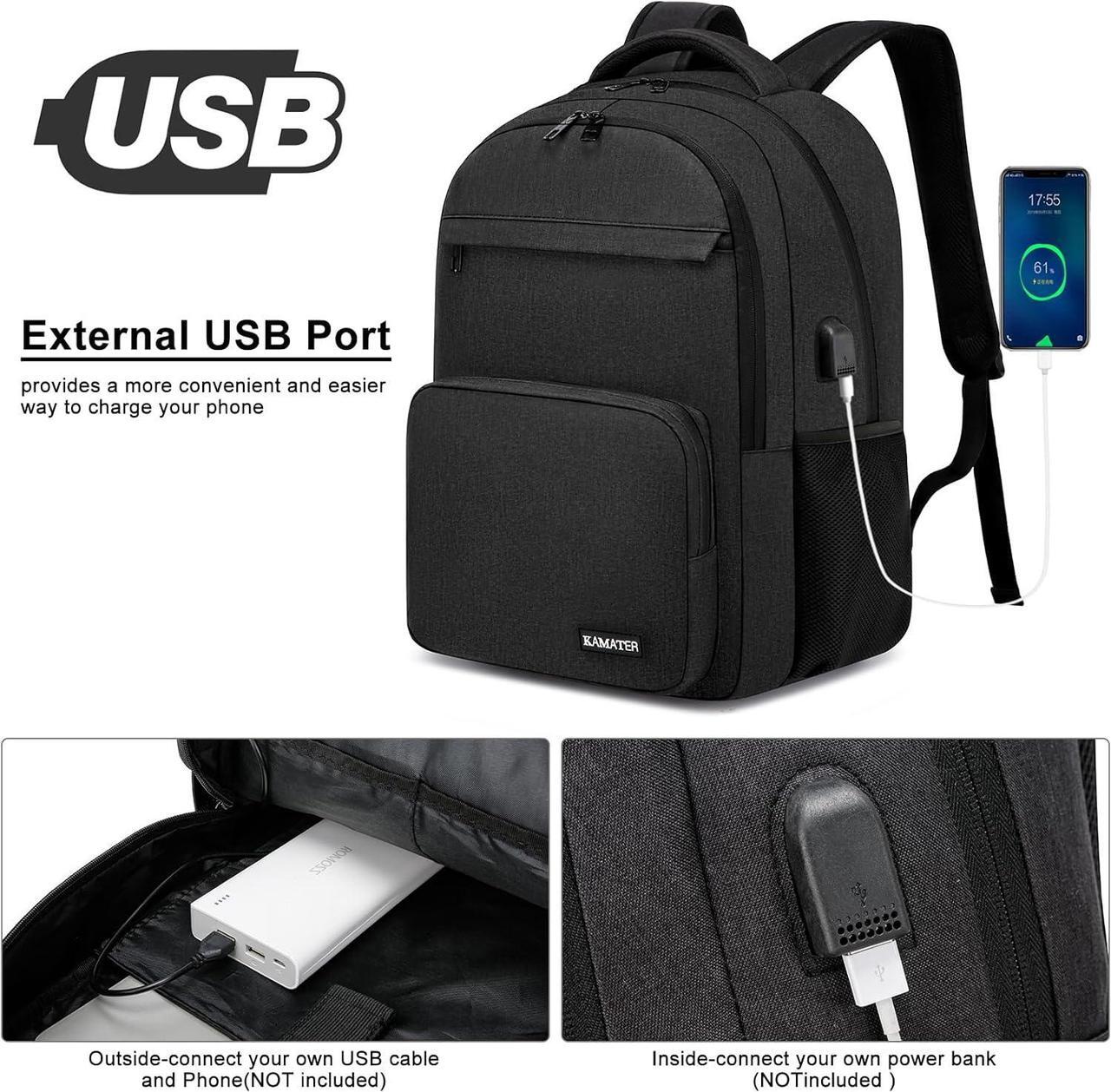 Alt view image 3 of 7 - Black Backpack for School, School BackPack for Teens,Boys and Girls,Students, with 15.6 inch Laptop Bookbags for Middle school,Large Back Pack with Compartments for Men & WomenONLY BACKPACK