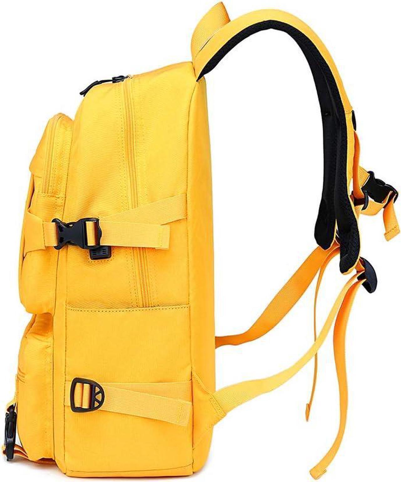 Alt view image 4 of 7 - College Backpack Teen Lightweight School Book Bag with USB Charger Port Casual Daypack (Yellow) for Women Men Youth