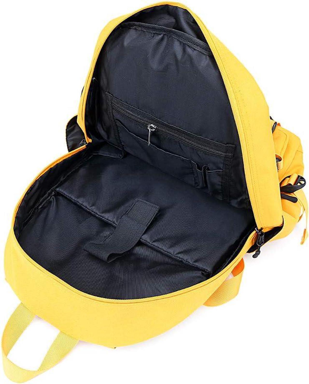 Alt view image 6 of 7 - College Backpack Teen Lightweight School Book Bag with USB Charger Port Casual Daypack (Yellow) for Women Men Youth