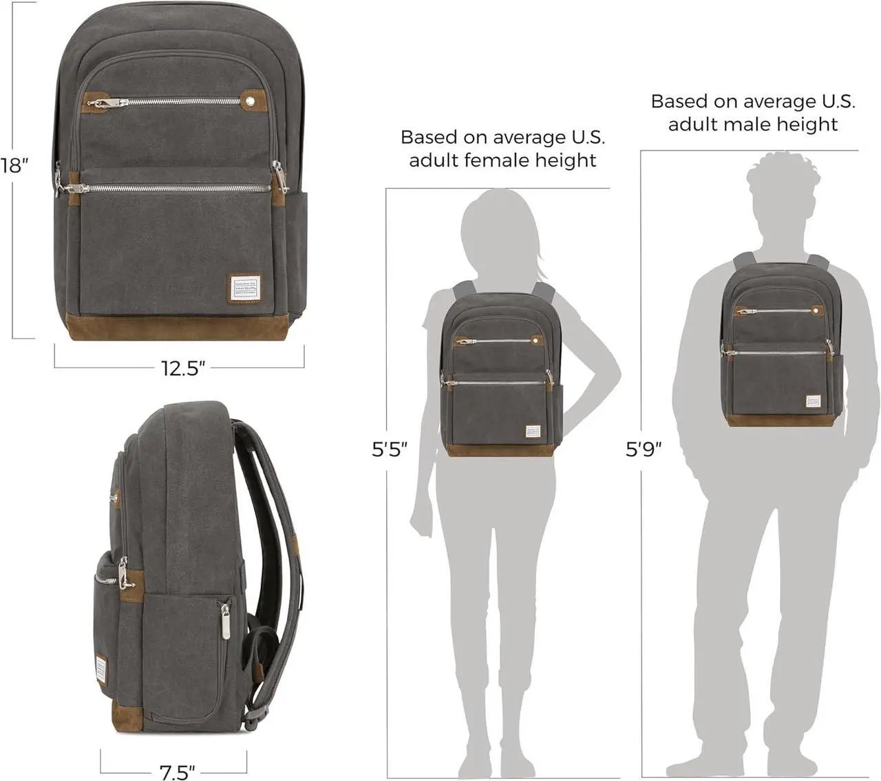Alt view image 3 of 7 - Travelon Anti-Theft Heritage Backpack