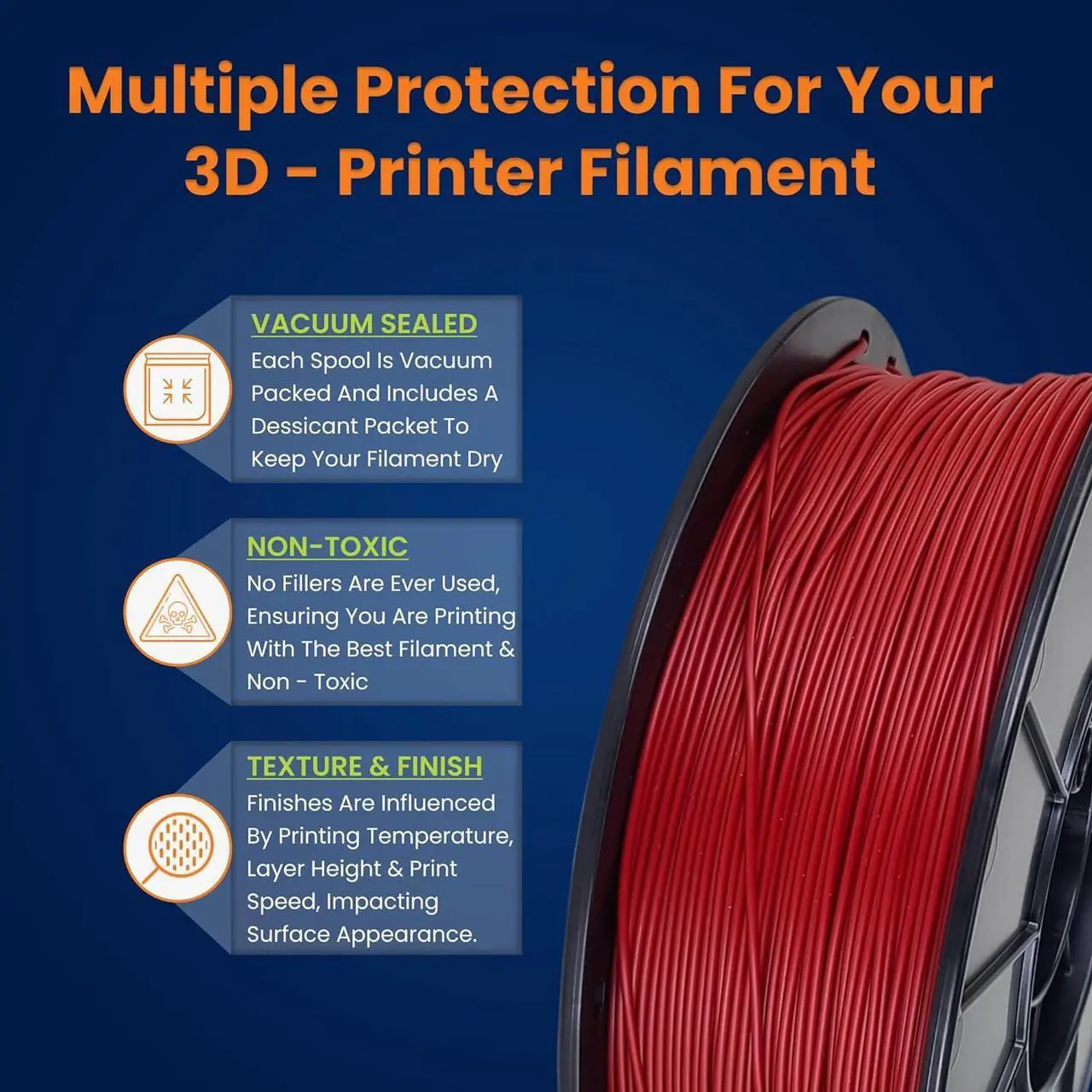 Alt view image 6 of 6 - 3D-Fuel Tough Pro PLA+ Filament for 3D Printing, Made in The USA, 3D Printer Filament, Dimensional Accuracy +/- 0.02 mm, 1.75 mm, 1 kg Spool, Iron Red