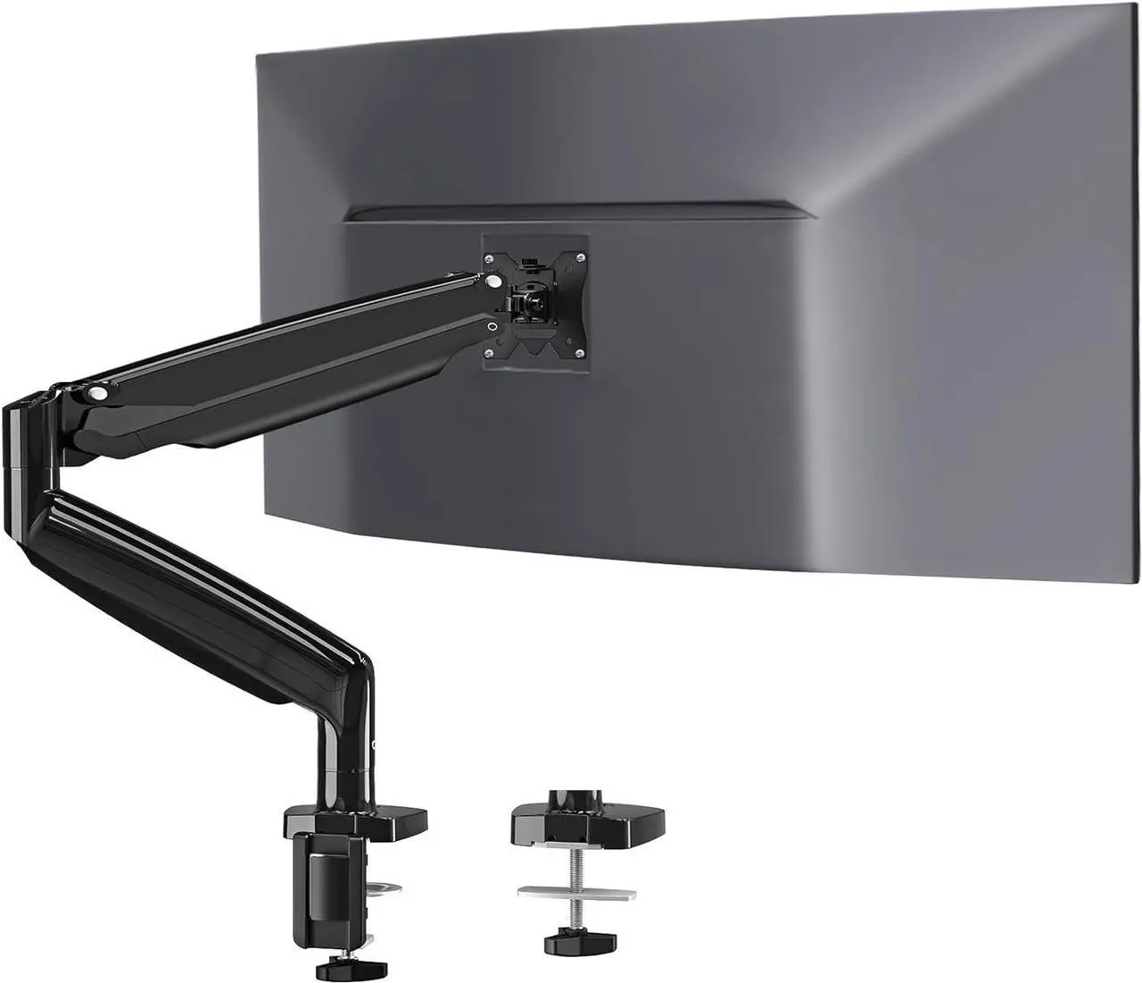 Main image of MOUNTUP Ultrawide Single Monitor Arm for Max 35 Inch Screen, Heavy Duty Monitor Desk Mount Support 6.6-30.9lbs, Gas Spring Computer Monitor Stand for Desk, VESA Monitor Mount with Clamp & Grommet Base