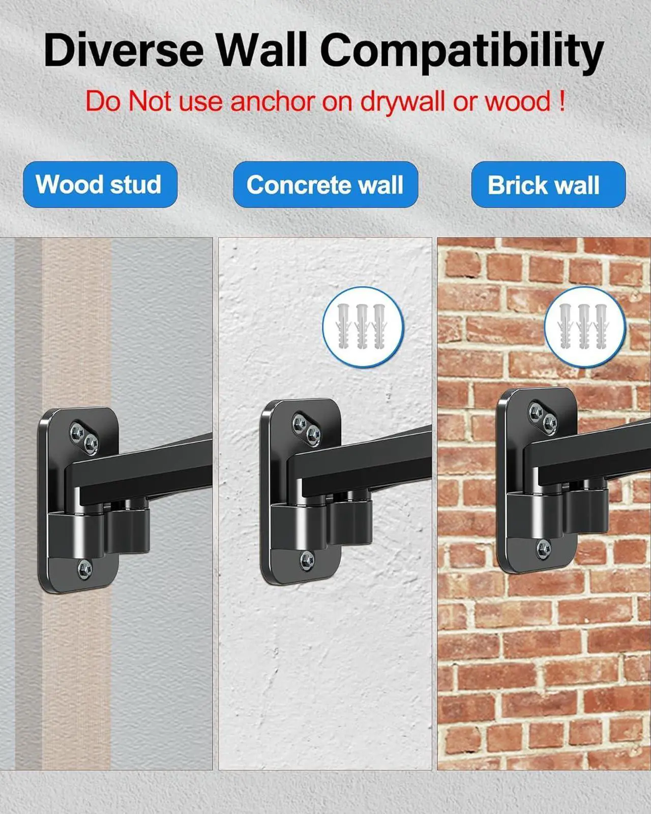 Alt view image 7 of 7 - MOUNTUP Dual Monitor Wall Mount for 2 Max 32 Inch Computer Screen, Fully Adjustable Gas Spring Double Monitor Arm, Wall Mounted Monitor Holder Support 2.2-17.6lbs Display, VESA Bracket 75x75, 100x100