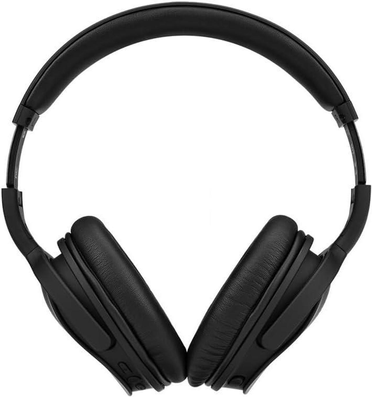 Alt view image 2 of 6 - Monoprice Wireless Over Ear Headphones - Active Noise Cancelling (ANC) Bluetooth 5.0, Extended Playtime, Qualcomm aptX Audio, 40mm Drivers, Black