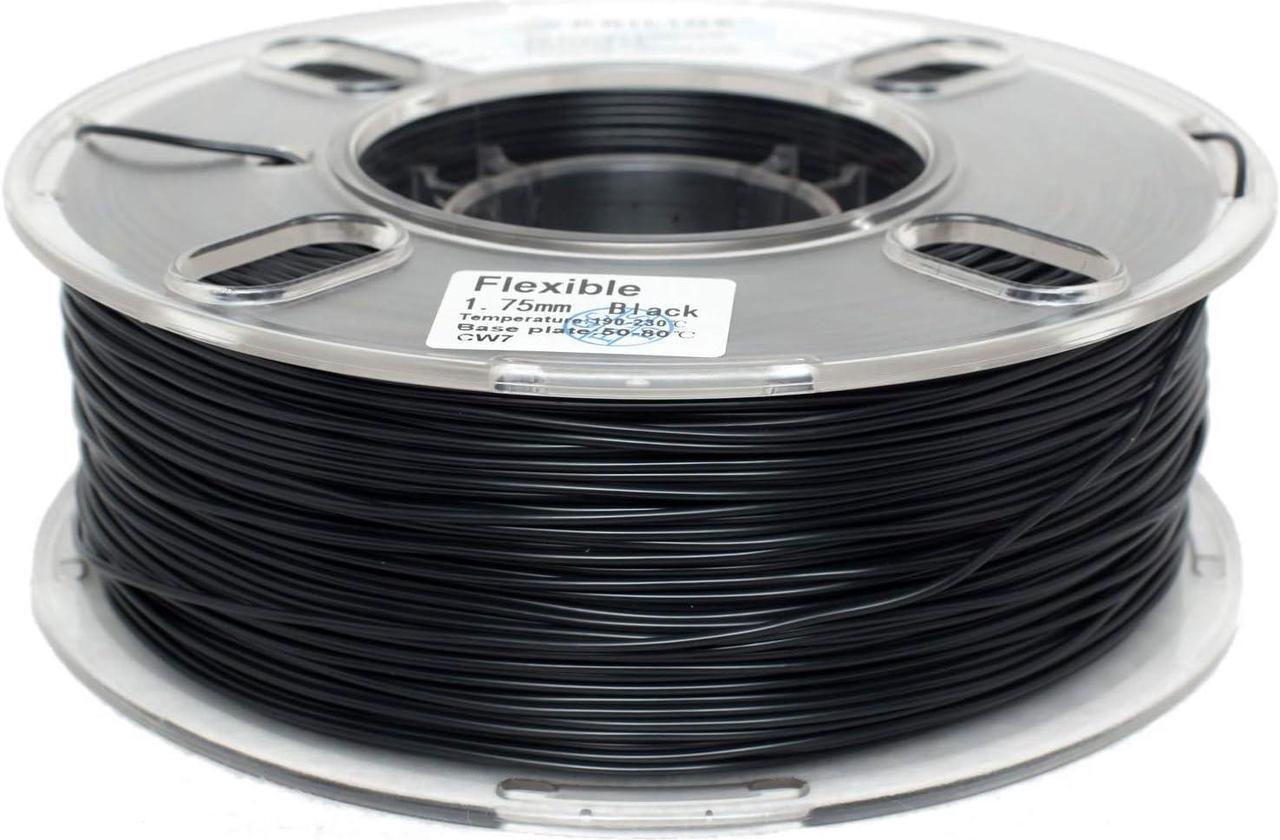 Alt view image 4 of 6 - TPU Filament PRILINE,98A TPU Flexible Soft 3D Printer Filament 1KG 1.75mm Spool,Black