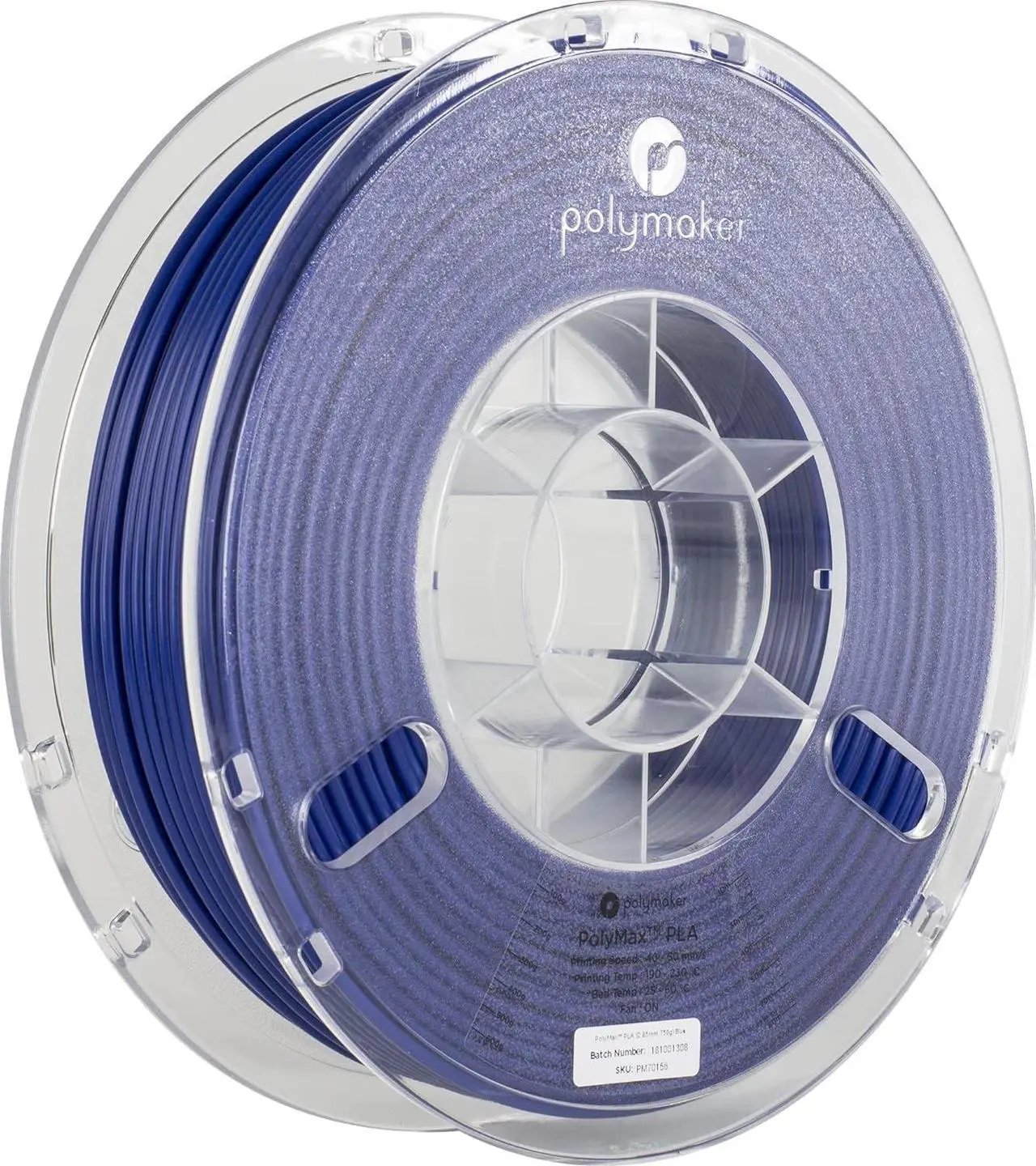Main image of Polymaker Polymax Tough PLA 3D Printer Filament 2.85mm, 0.75kg Blue PLA Filament - PolyMax 3D Printing PLA Filament Blue, Tougher Than PLA+ 3D Filament, High Impact Strength for Functional Application