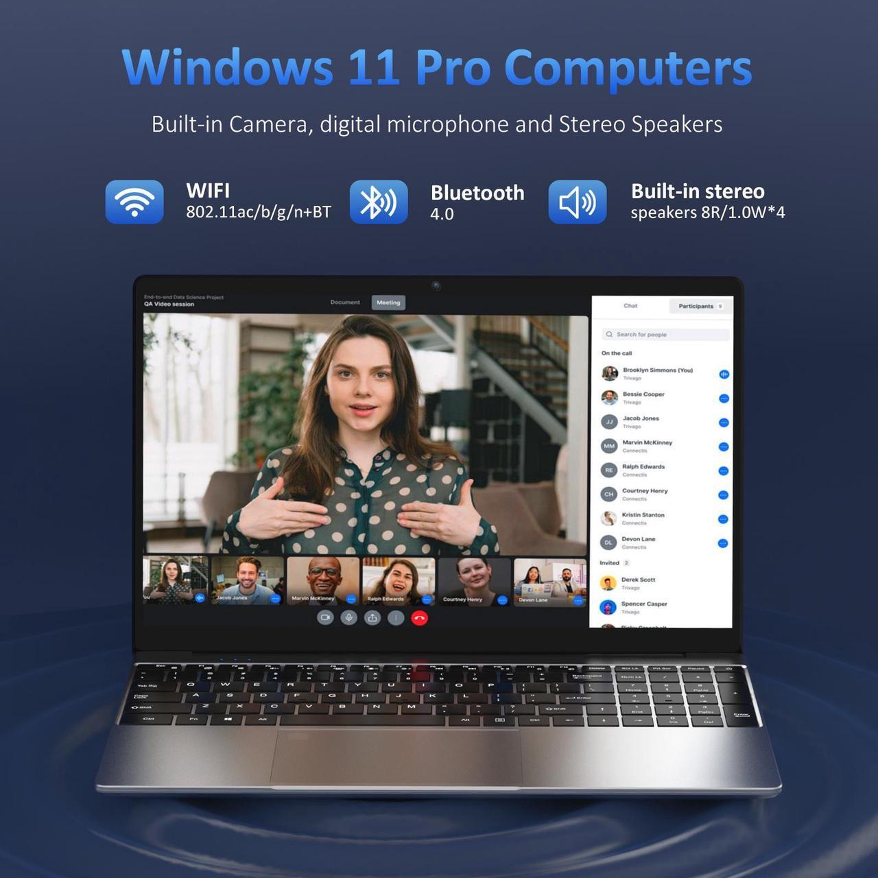 Alt view image 5 of 7 - KurieTim Laptop Computer, 32GB DDR4 RAM, 1TB SSD, Intel N95 CPU(up to 3.4 GHz), Windows 11 Pro Business Laptops, 15.6" FHD IPS 1920 x 1080 Screen, Mini HDMI, USB3.0x2