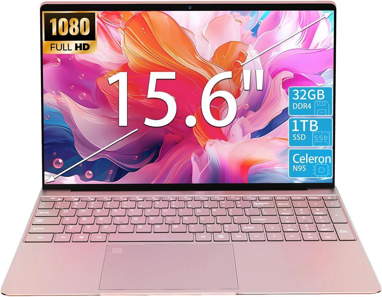 Alt view image 2 of 7 - KurieTim Laptop Computer | 32GB RAM 1TB SSD|15.6" FHD Screen | Intel N95 CPU | Windows 11 Pro Computers | Webcam | Backlight Keyboard | Fingerprint Reader | Mini HDMI | Wi-Fi | USB3.0x2