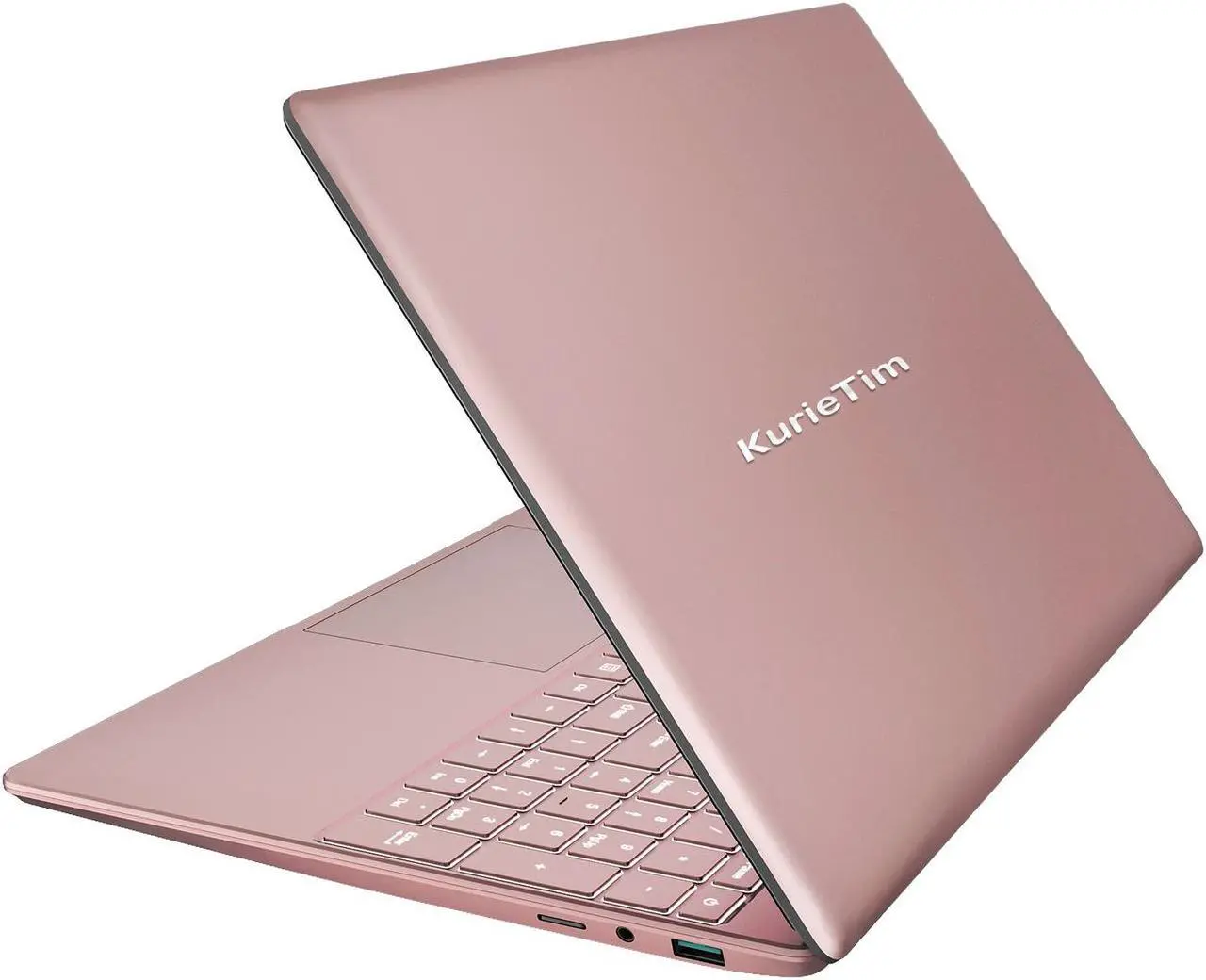 Alt view image 3 of 7 - KurieTim 15.6" Laptop, Windows 11 Laptop Computer,16GB DDR4 512GB SSD, Quad-Core N95 Processor(Up to 3.4GHz), 180°Open Angle, Support WiFi, USB3.0x2, Rose Gold