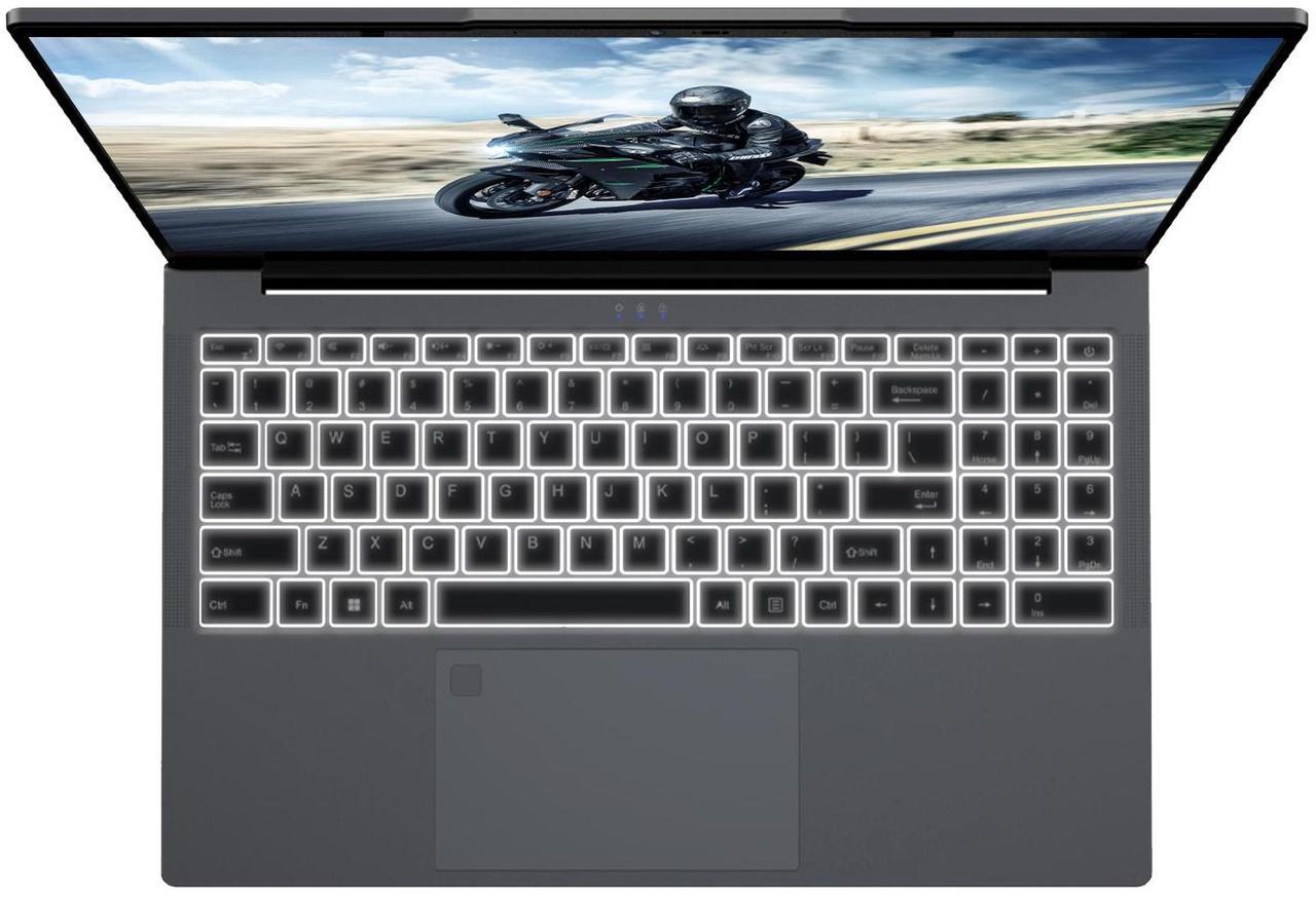 Alt view image 6 of 7 - KurieTim Gaming Laptop AMD Ryzen 7 5825U(2.0-4.5GHz), 15.6" FHD Display, 16GB DDR4 RAM 512GB SSD Laptop Computer with Backlit KB, Fingerprint Unlock, Webcam Switch